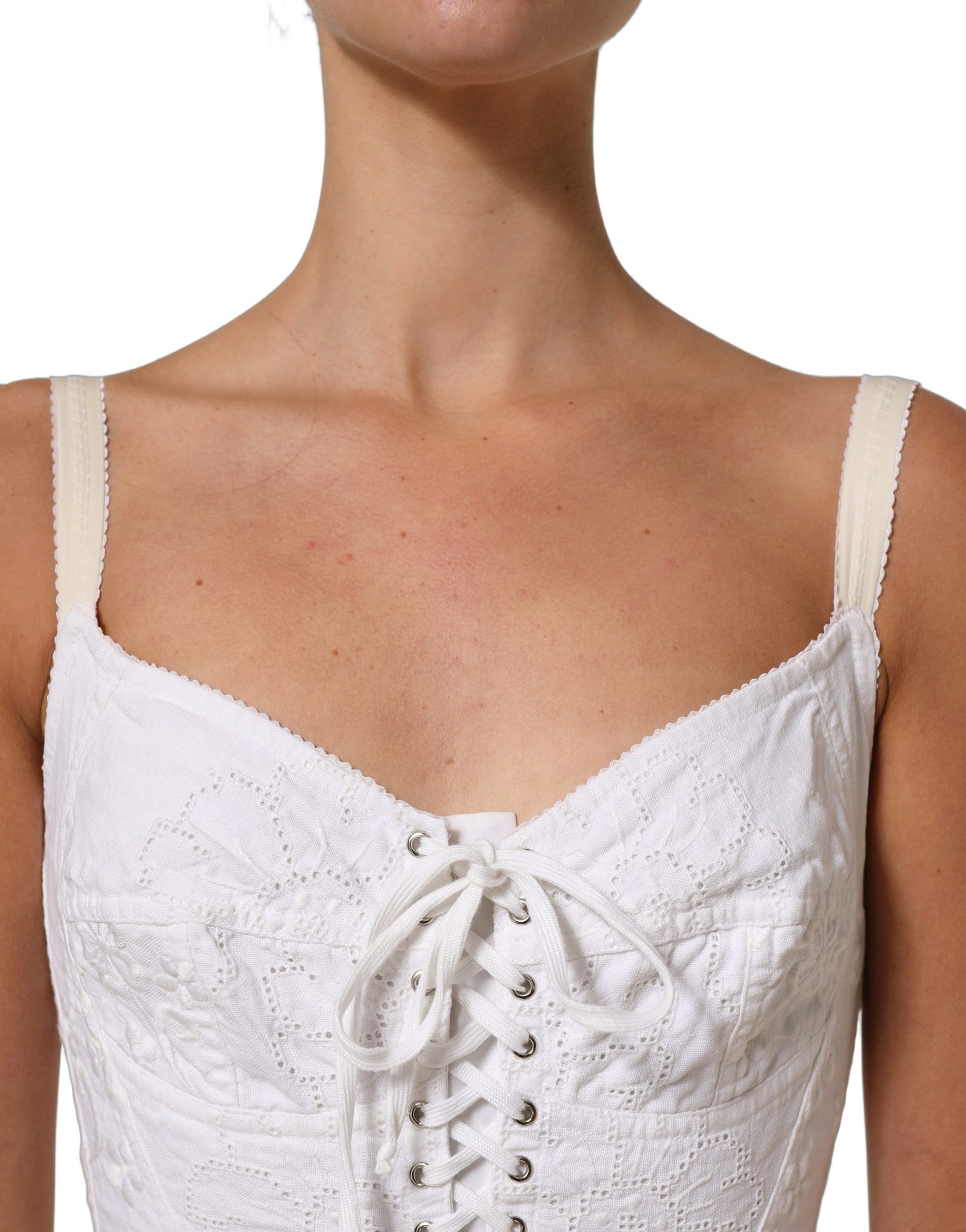 Dolce & Gabbana Black Cotton Corset Style Fitted Mini Dress | Regal Royce