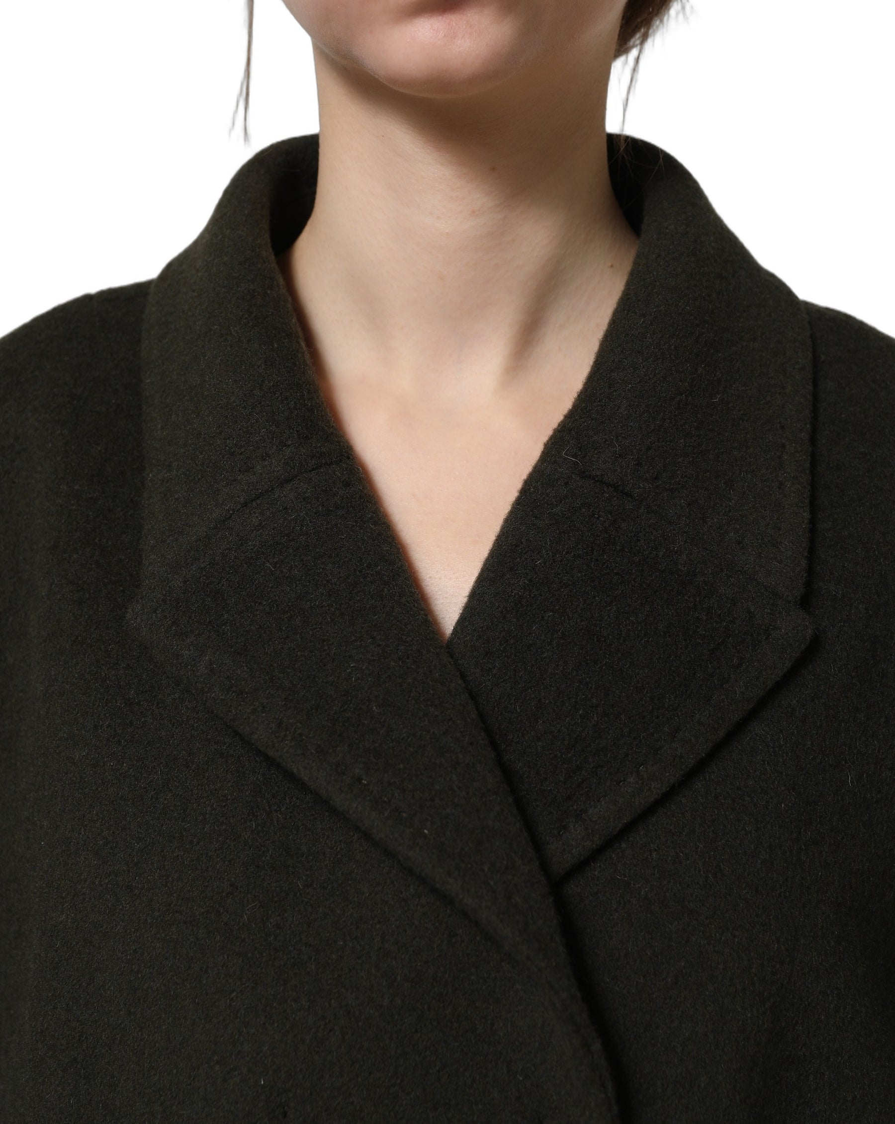 Dolce & Gabbana Dark Green Double Breasted Peacoat Jacket | Regal Royce