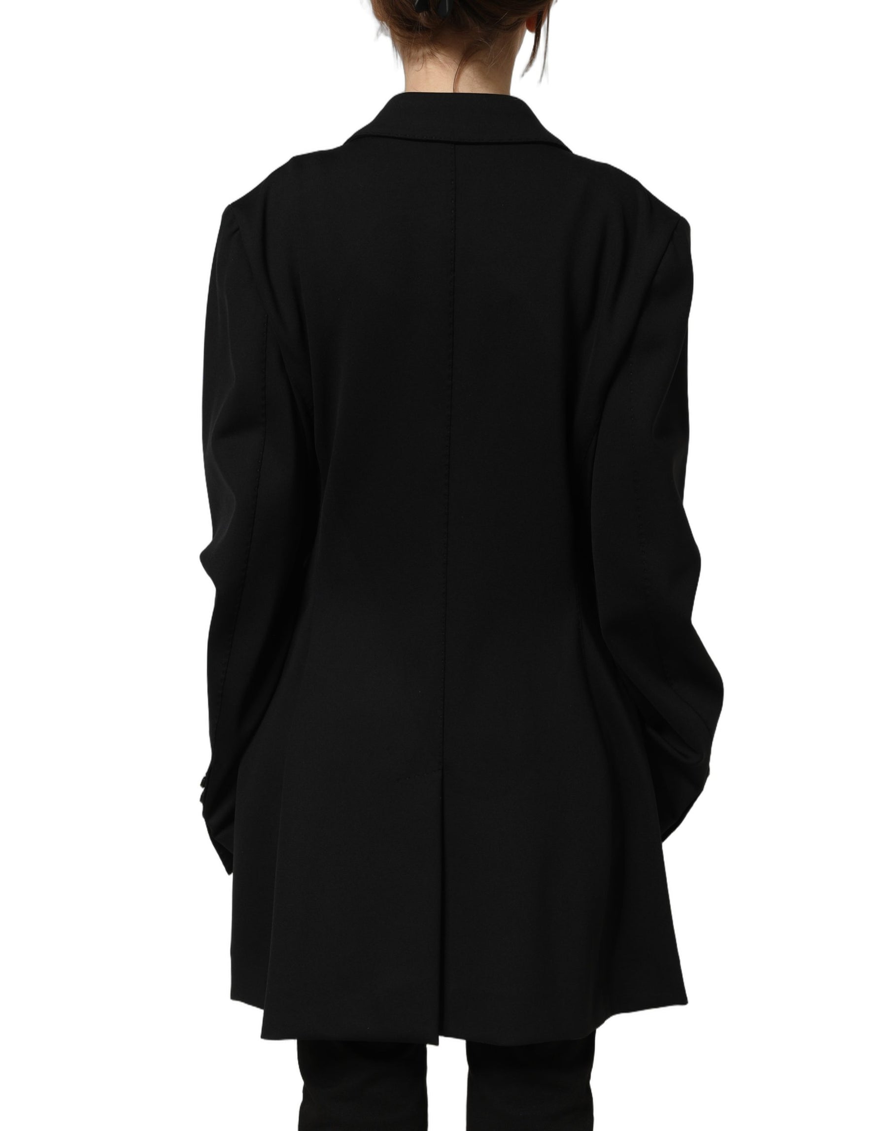 Dolce & Gabbana Black Double Breasted Crepe Blazer Jacket | Regal Royce