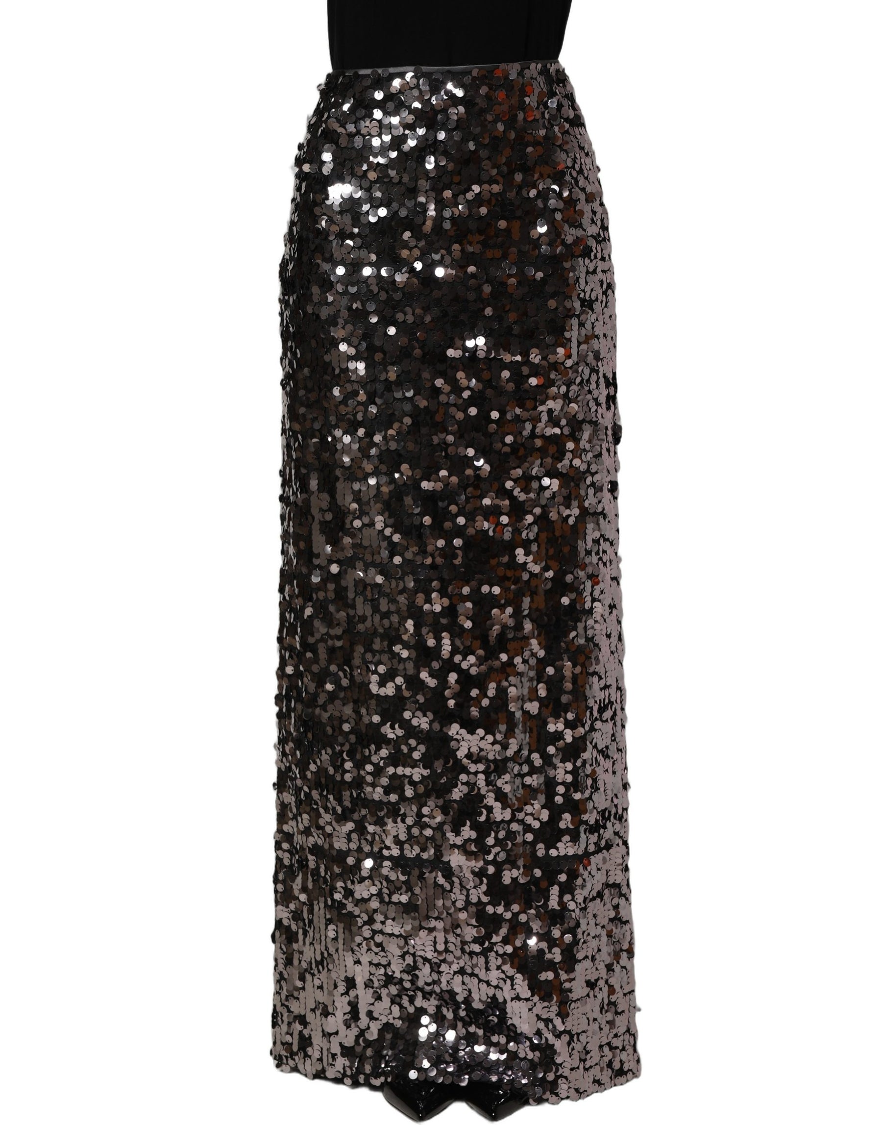Dolce & Gabbana Brown Sequinned Embellished Pencil Cut Skirt | Regal Royce