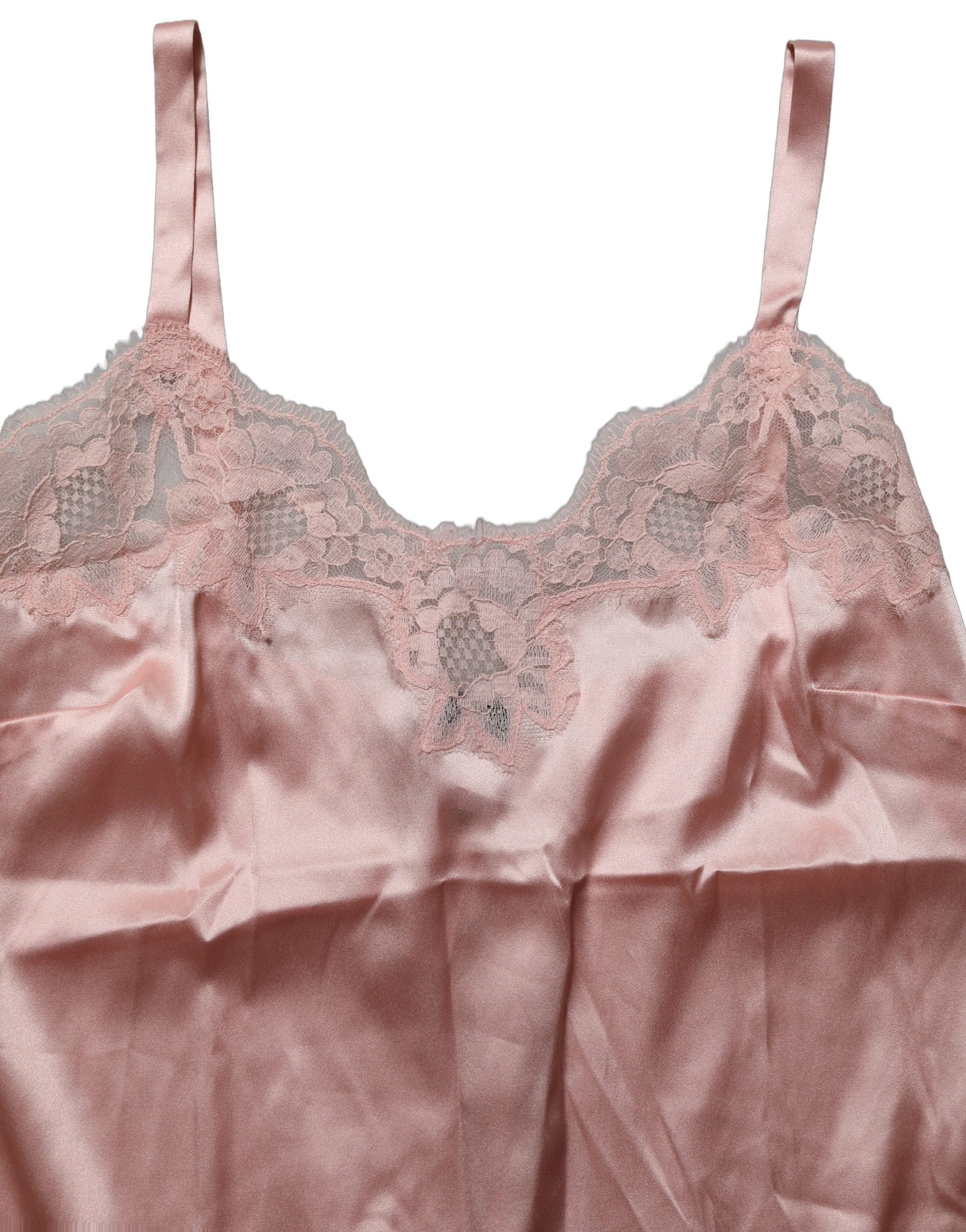 Dolce & Gabbana Light Pink Floral Lace Lingerie Underwear Top | Regal Royce