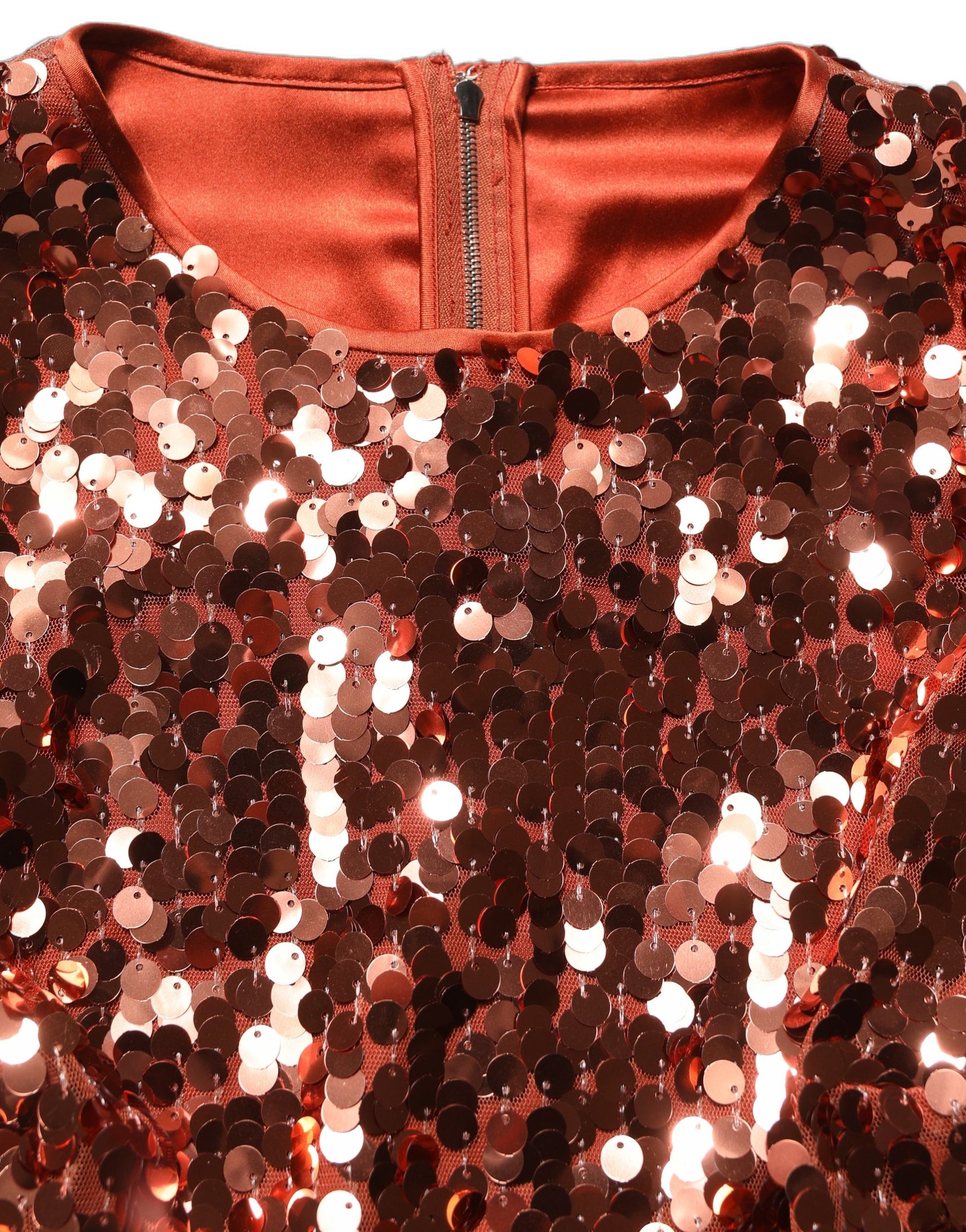 Dolce & Gabbana Red Sequined Long Sleeves Crop Blouse Top | Regal Royce