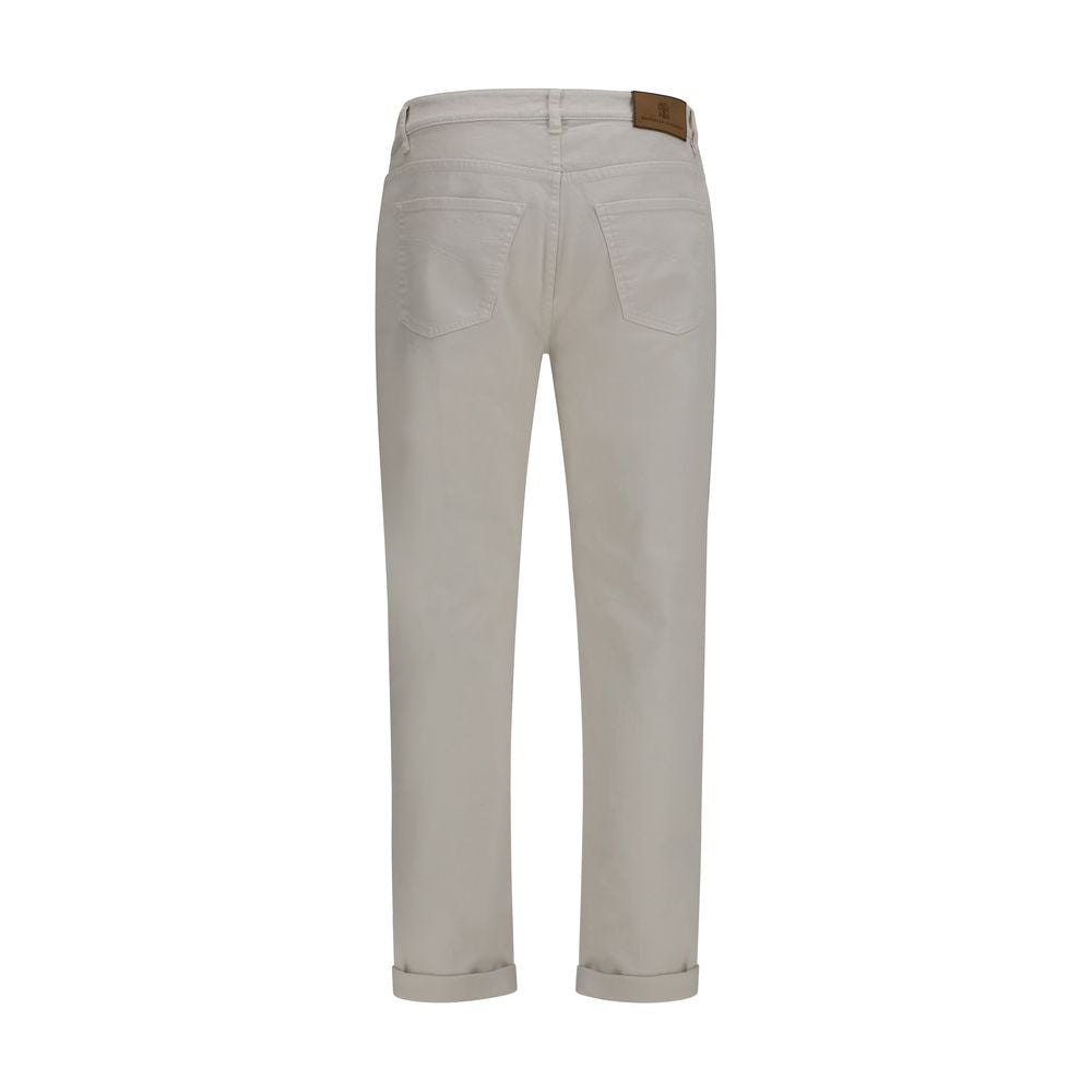Brunello Cucinelli White Cotton Jeans Denim | Regal Royce