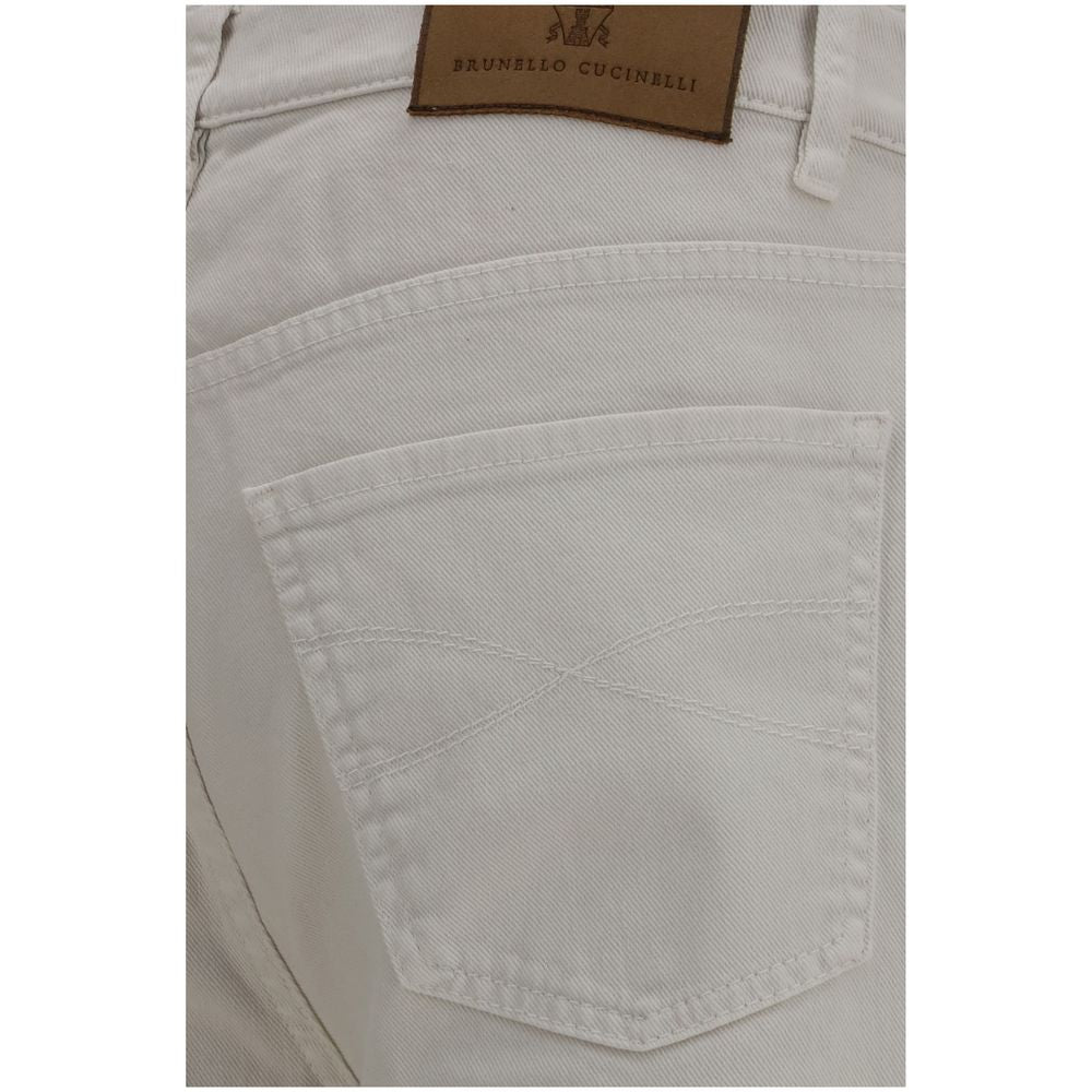 Brunello Cucinelli White Cotton Jeans Denim | Regal Royce