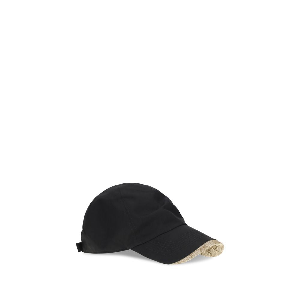 Gucci Black Cotton Cap (Baseball Hat) | Regal Royce