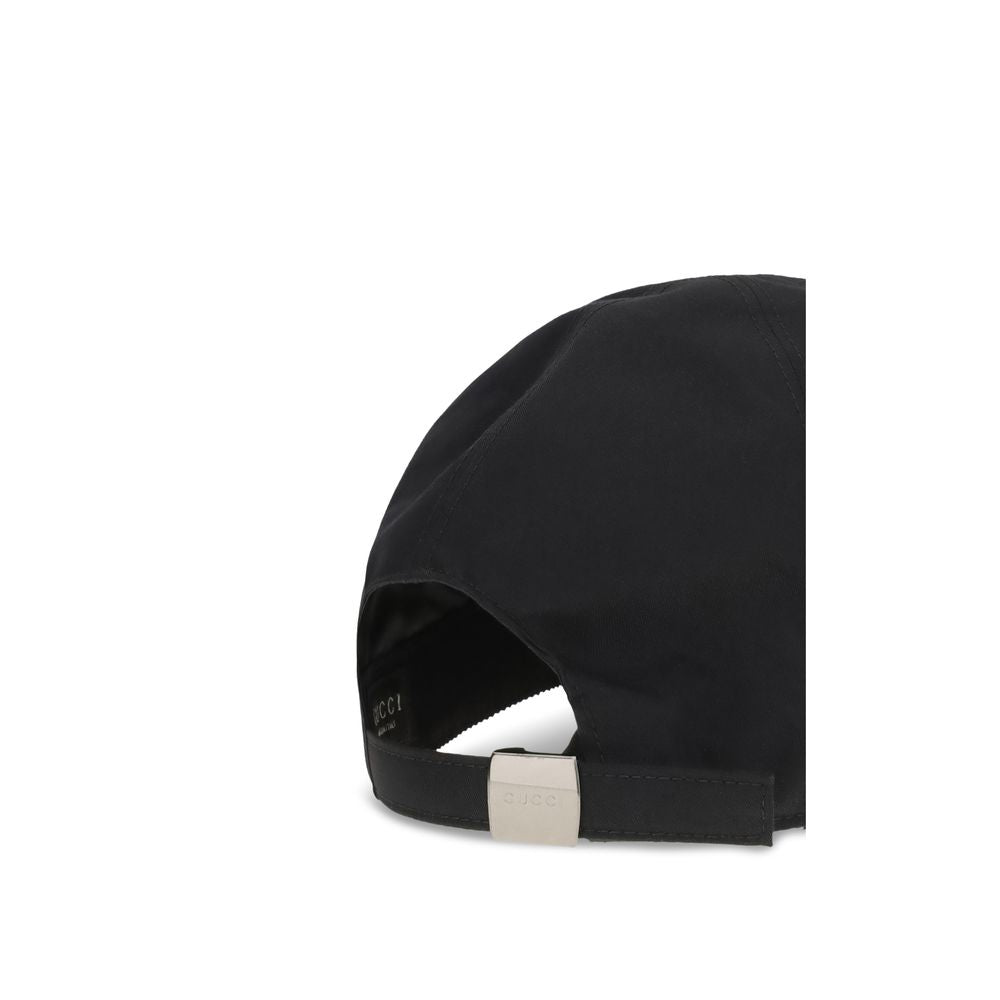 Gucci Black Cotton Cap (Baseball Hat) | Regal Royce