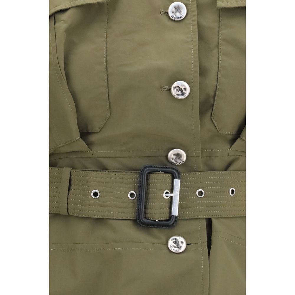 Alexander McQueen Bicolor Cotton Full-Length Jacket | Regal Royce