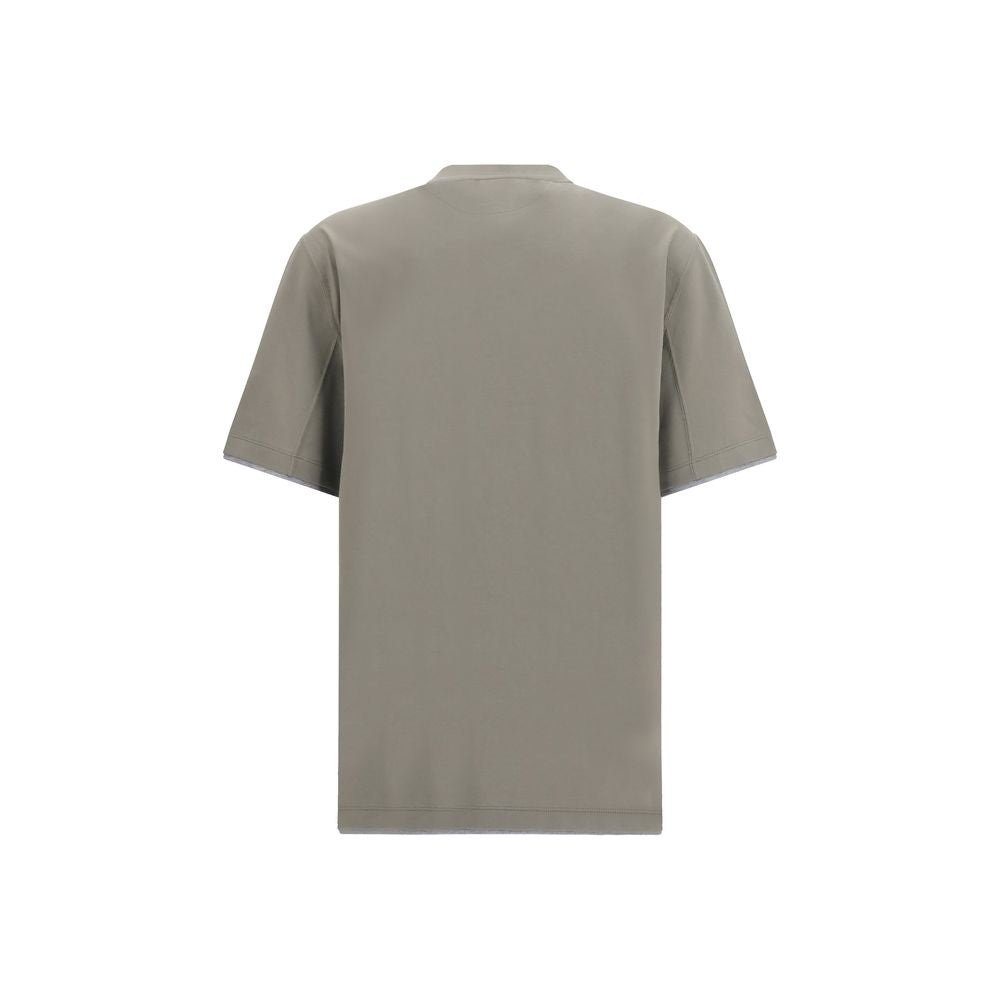 Brunello Cucinelli Bicolor Cotton T-Shirt | Regal Royce