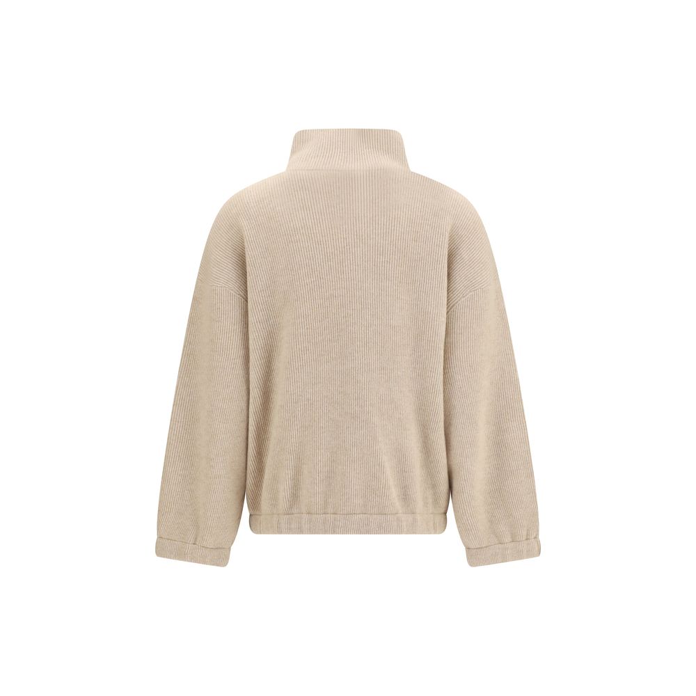 Brunello Cucinelli Beige Cashmere Sweatshirt | Regal Royce