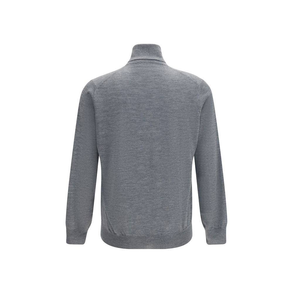Brunello Cucinelli Gray Wool Oves Aries Turtleneck | Regal Royce