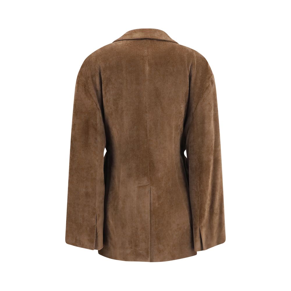 Brunello Cucinelli Brown Viscose Full-Length Jacket | Regal Royce