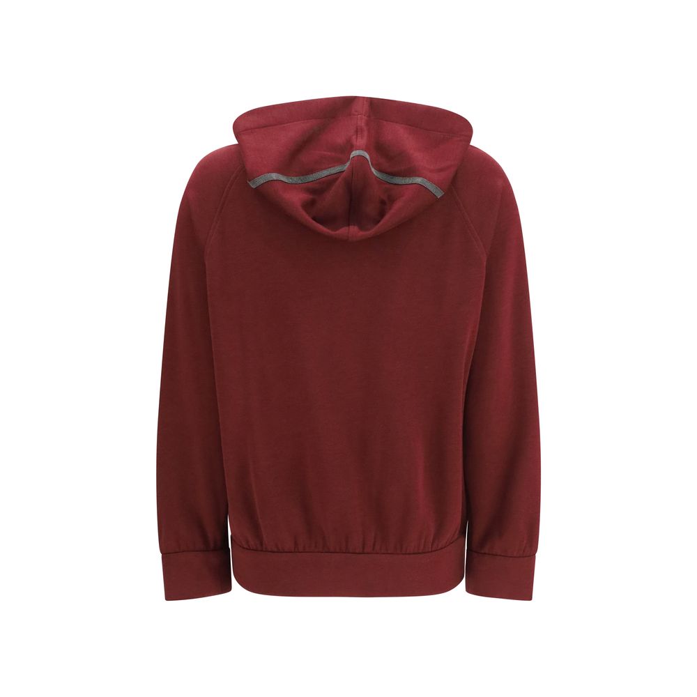 Brunello Cucinelli Bordeaux Cotton Sweatshirt | Regal Royce