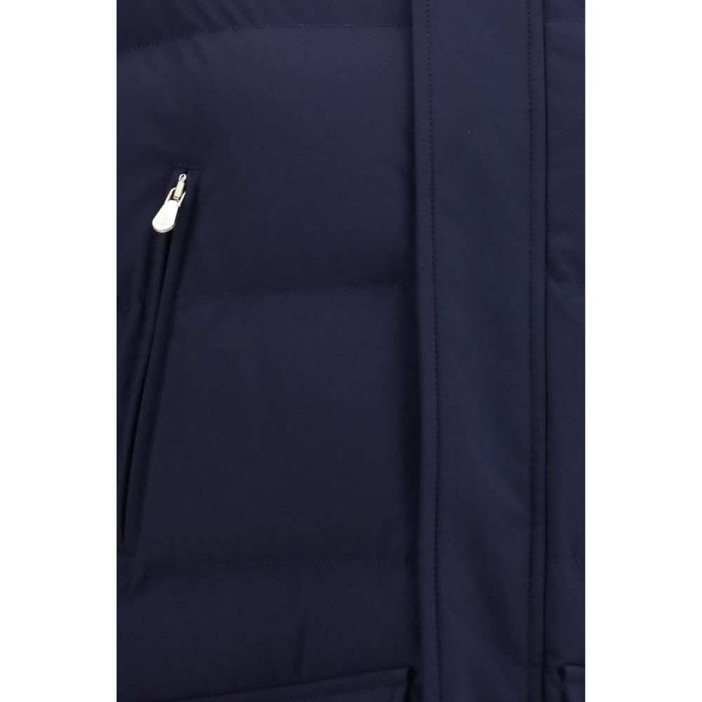 Brunello Cucinelli Blue Goose Down Full-Length Jacket | Regal Royce