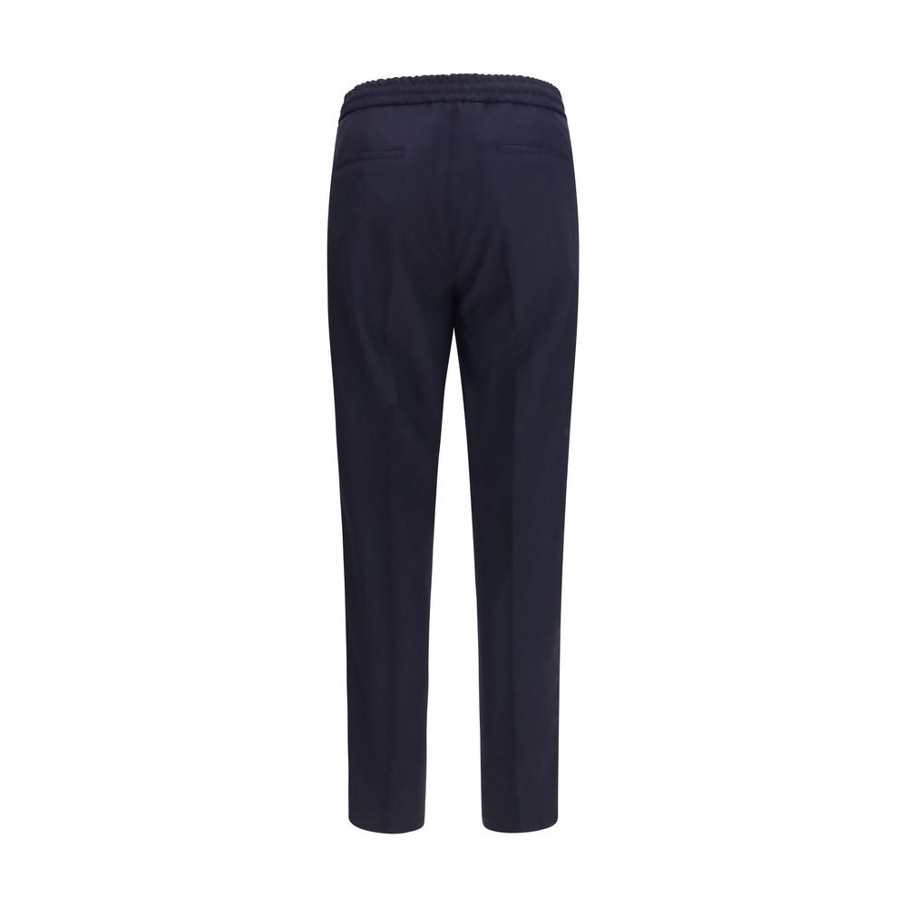 Brunello Cucinelli Blue Wool Oves Aries Casual Pants | Regal Royce