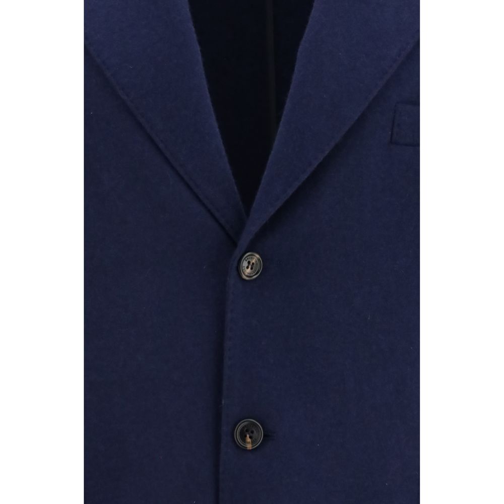 Brunello Cucinelli Blue Cashmere Full-Length Jacket | Regal Royce