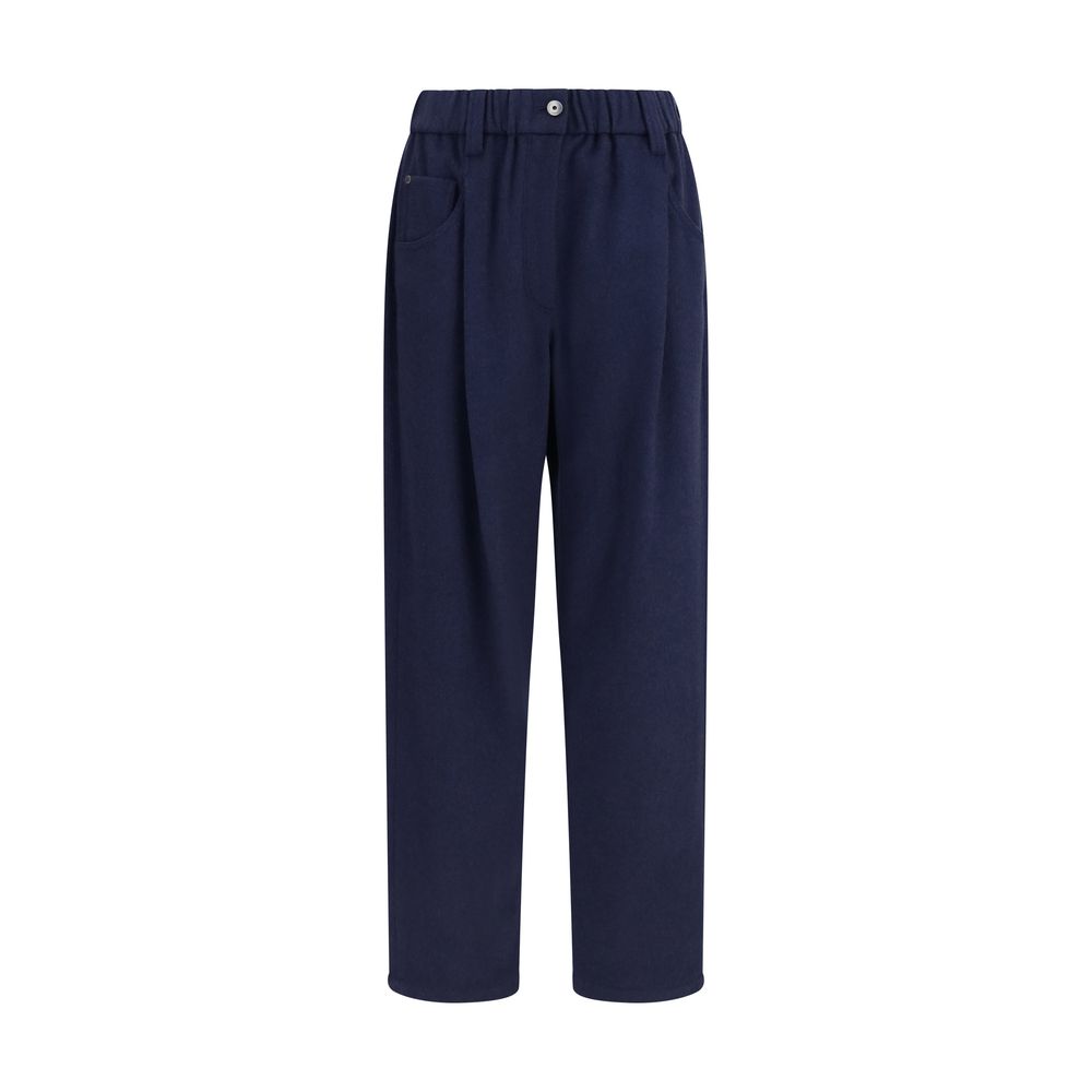 Brunello Cucinelli Blue Wool Oves Aries Pants | Regal Royce