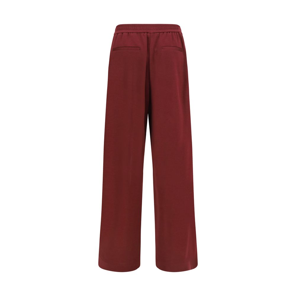 Brunello Cucinelli Bordeaux Cotton Athletic Pants | Regal Royce