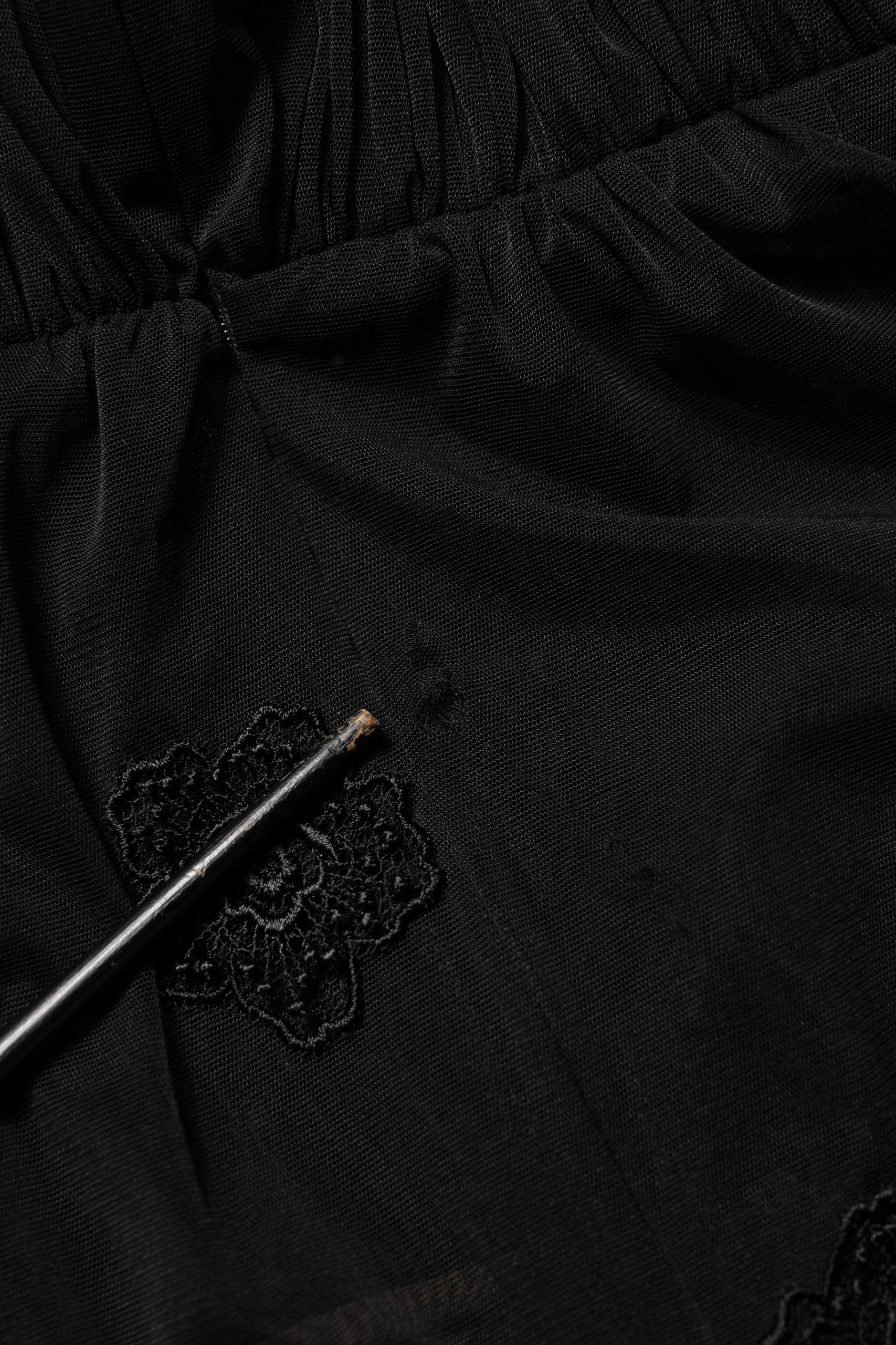 Dolce & Gabbana Black Polyester Mesh Sheer Crewneck Blouse Top | Regal Royce