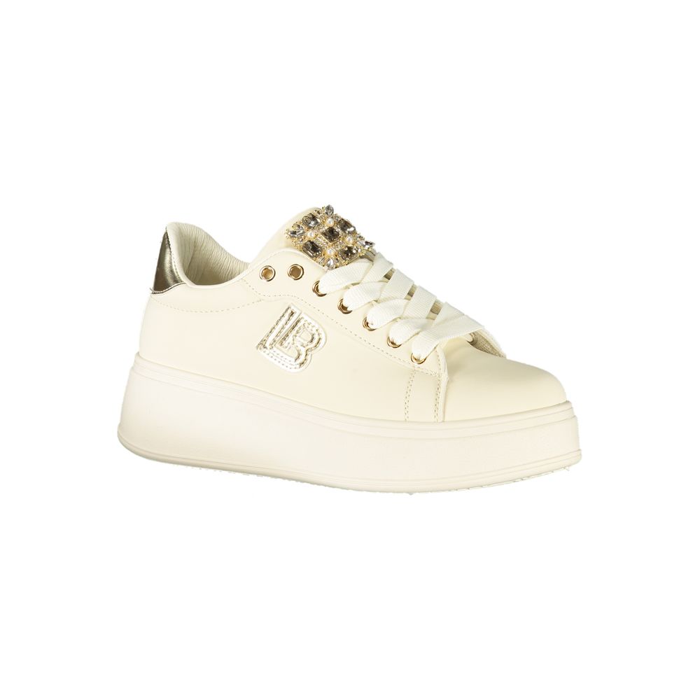 Laura Biagiotti Beige Polyurethane Women Sneaker | Regal Royce
