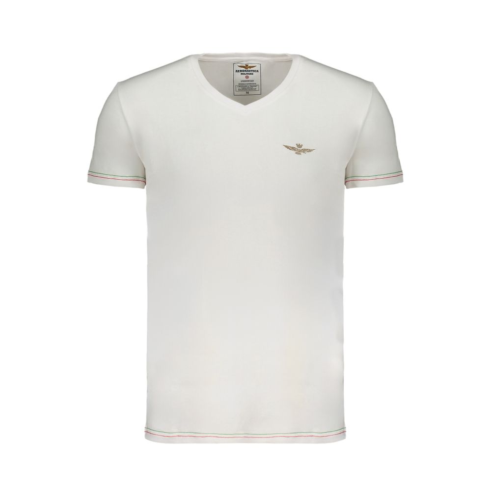 Aeronautica Militare Bianco Cotton Mens T-Shirt | Regal Royce