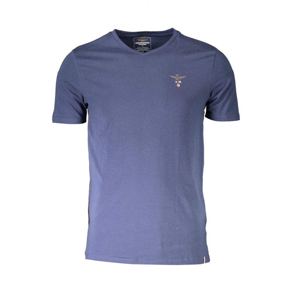 Aeronautica Militare Blue Cotton Men's T-Shirt | Regal Royce