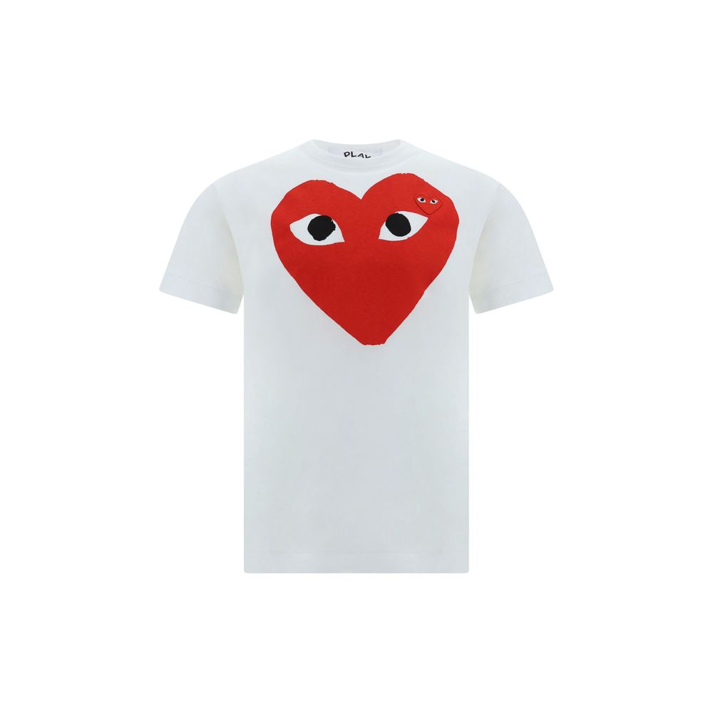 Comme Des Garçons Play White Cotton T-Shirt | Regal Royce