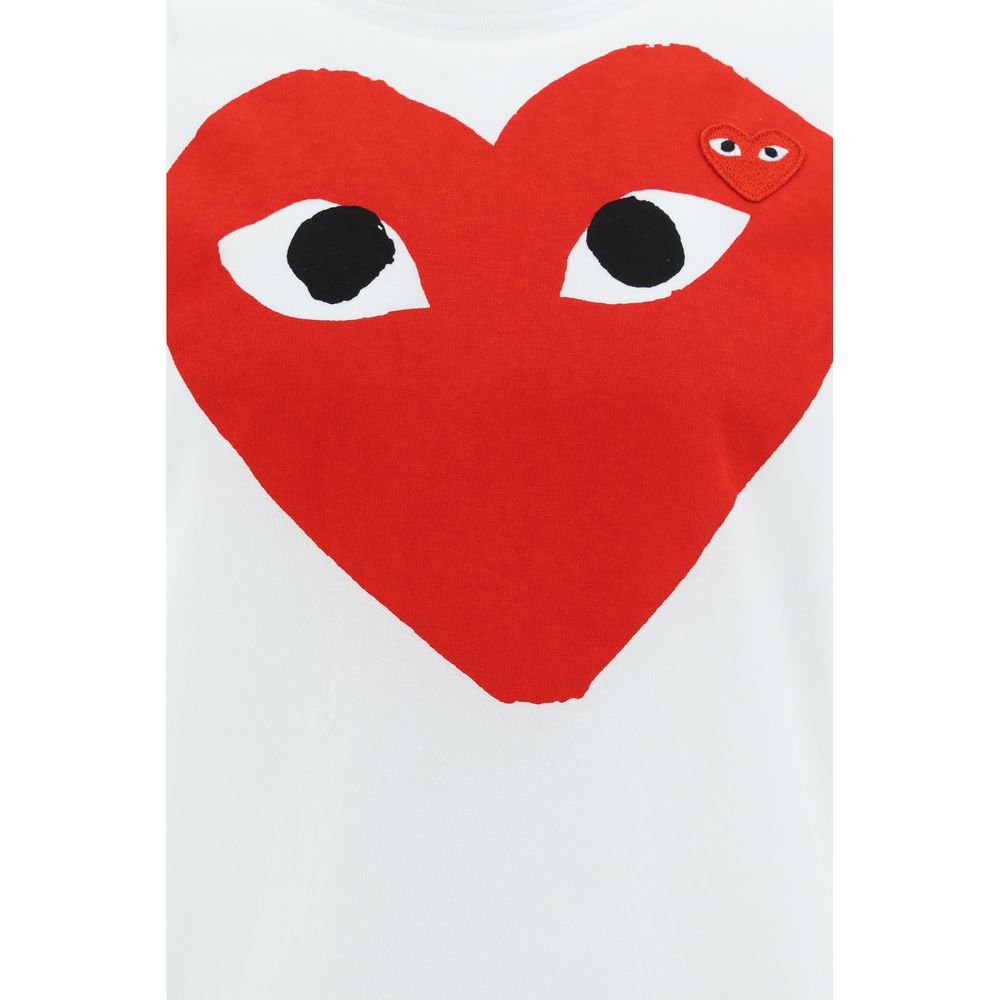 Comme Des Garçons Play White Cotton T-Shirt | Regal Royce