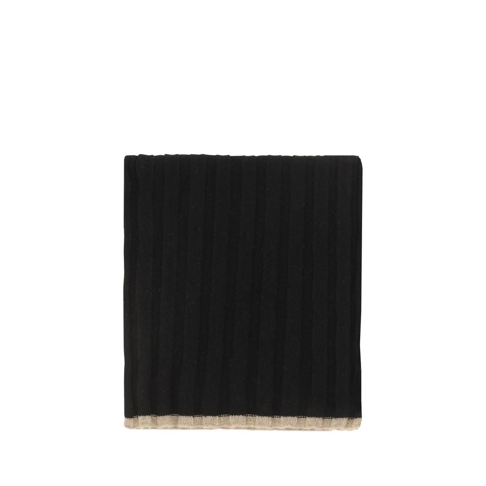 Brunello Cucinelli Black Cashmere Scarf | Regal Royce