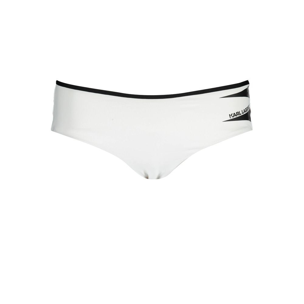 Karl Lagerfeld White Polyamide Women's Swim Brief | Regal Royce