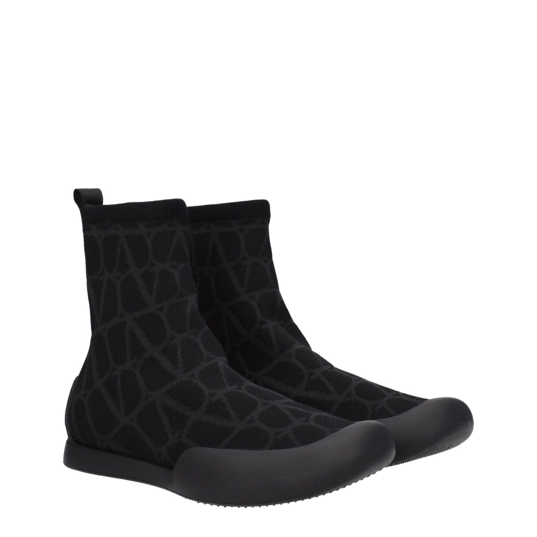 Valentino Garavani Black Fabric High Top Sneakers | Regal Royce