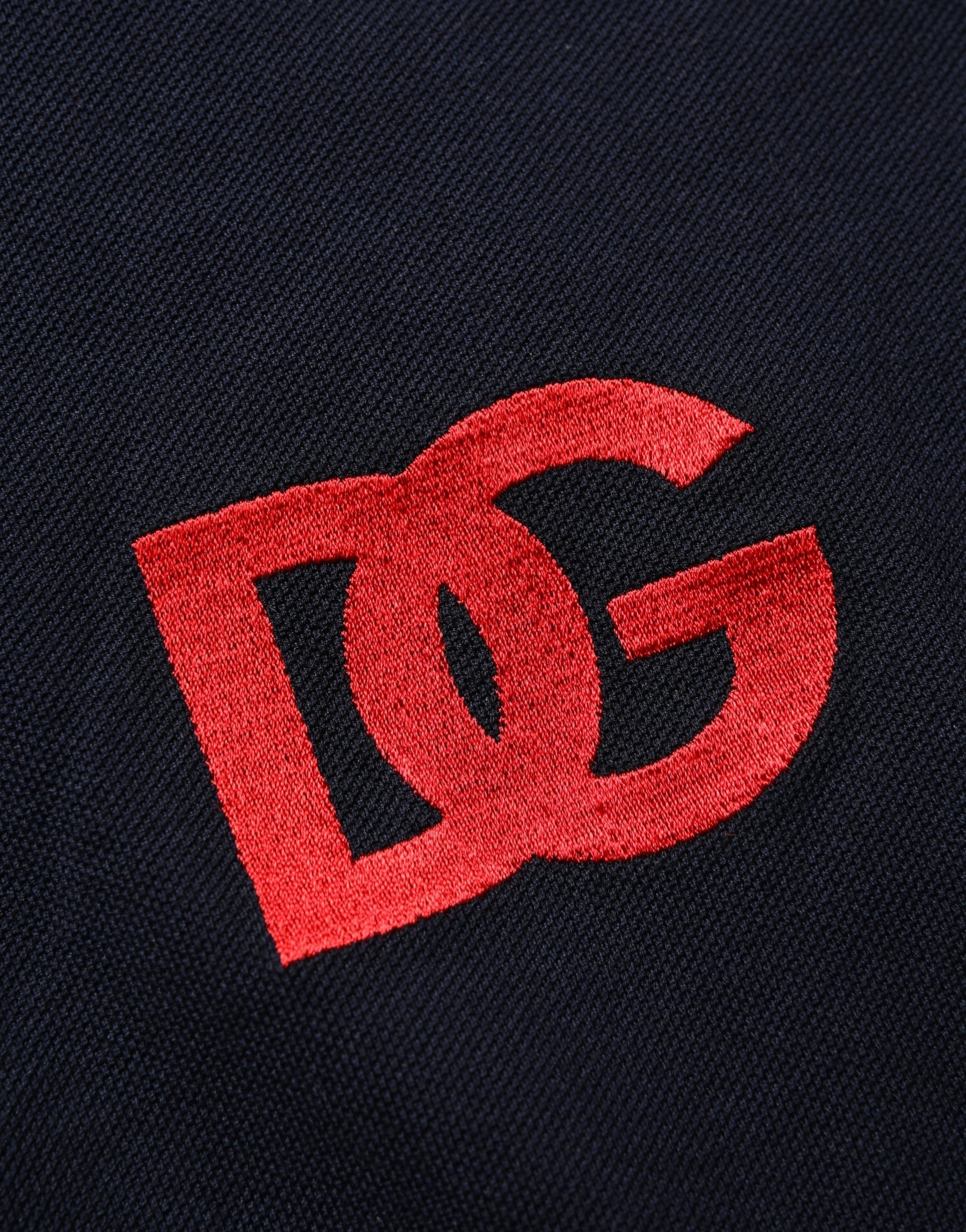 Dolce & Gabbana Black DG Logo Print Short Sleeve Polo T-shirt | Regal Royce