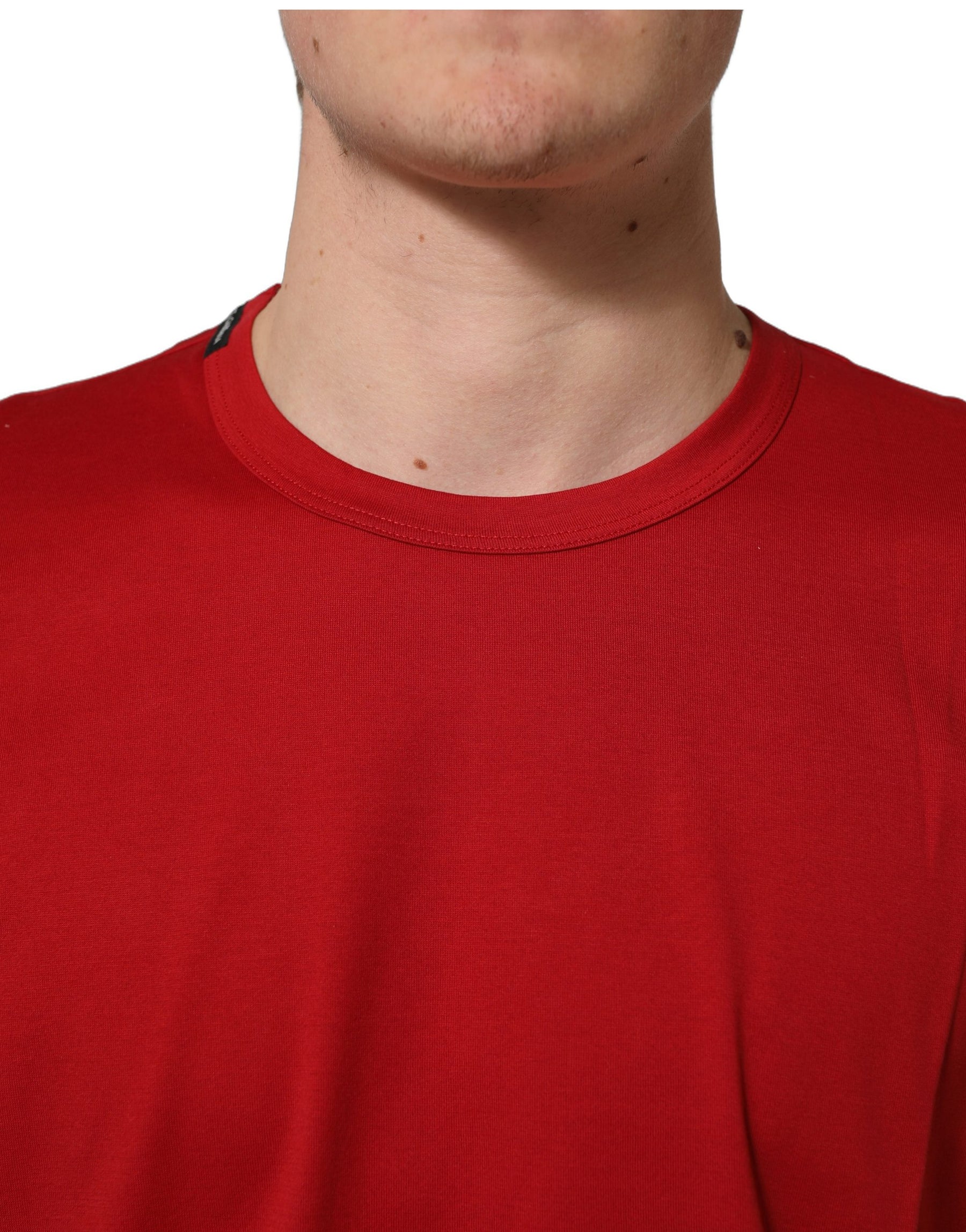 Dolce & Gabbana Red Goodluck 2023 Cotton Crew Neck T-shirt | Regal Royce