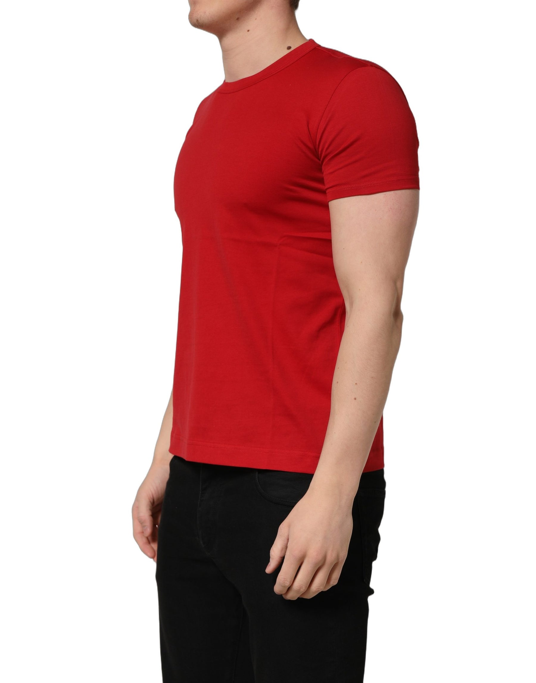 Dolce & Gabbana Red Goodluck 2023 Cotton Crew Neck T-shirt | Regal Royce