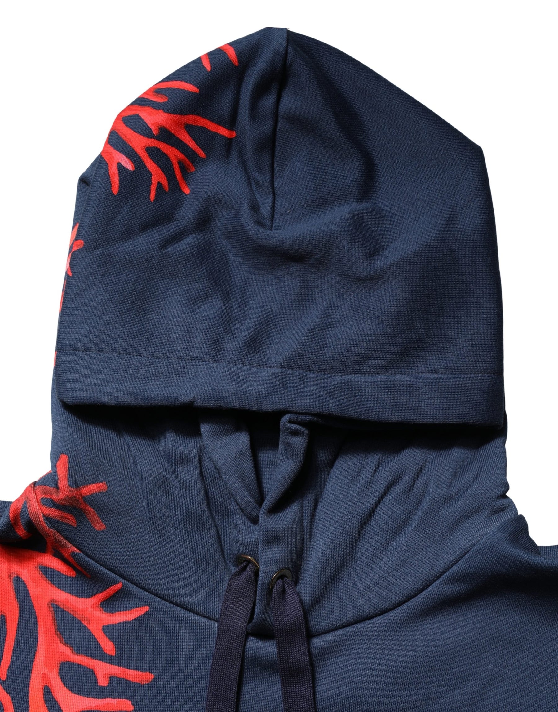 Dolce & Gabbana Blue Cotton Coral Logo Hooded Sweatshirt Sweater | Regal Royce