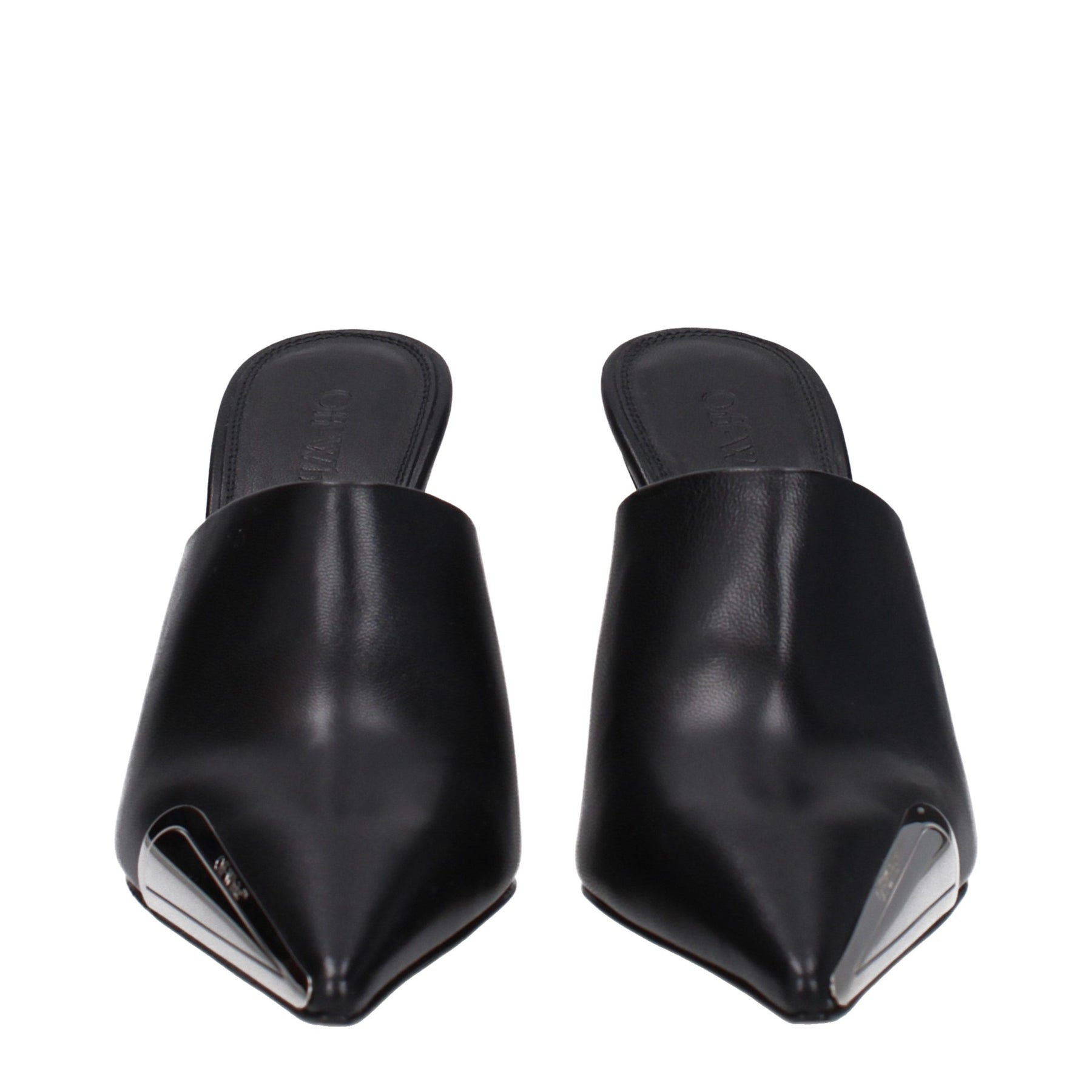 Off-White Black Leather High Heel Pumps | Regal Royce