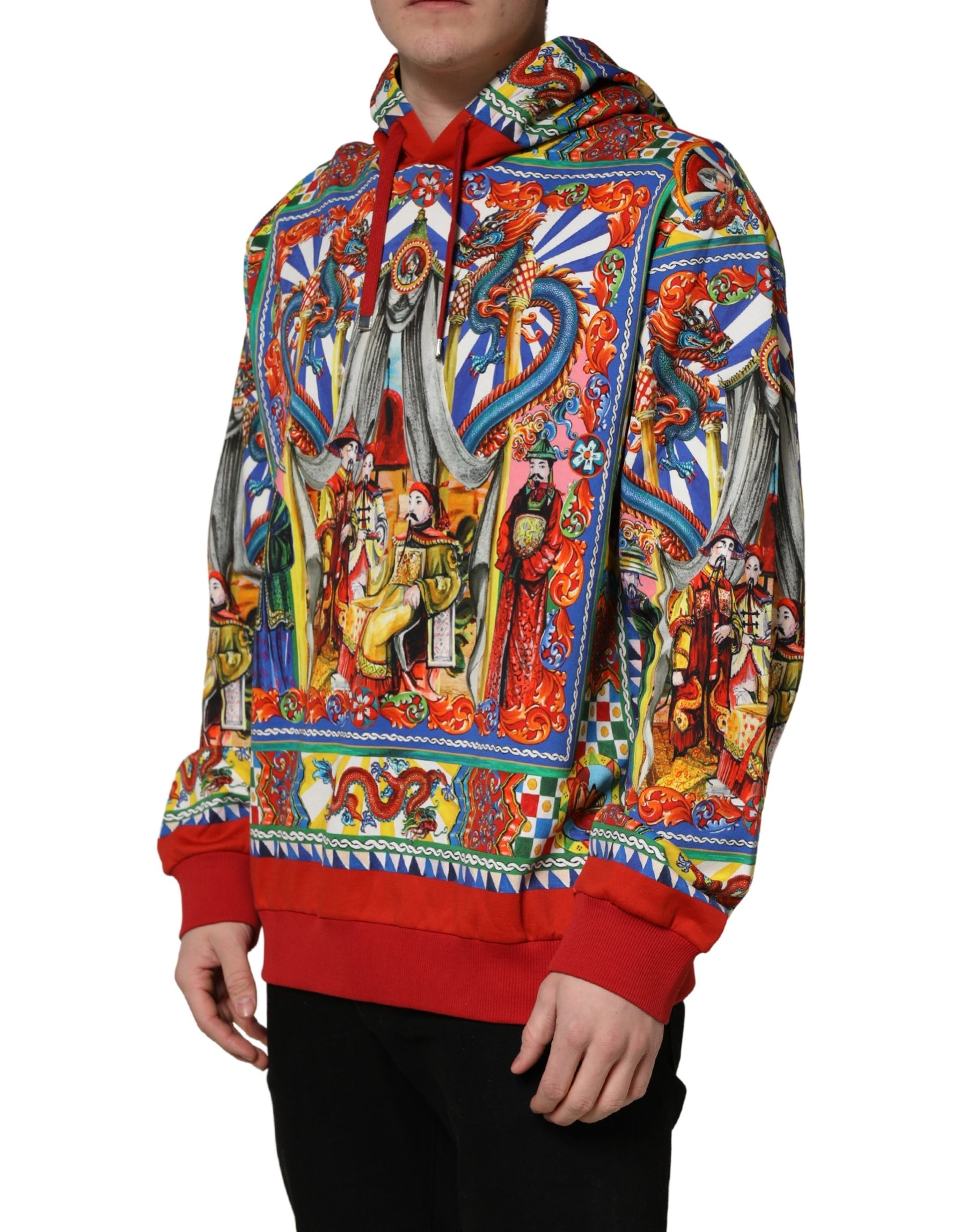 Dolce & Gabbana Multicolor Glamzilla Hooded Men Sweatshirt Sweater | Regal Royce