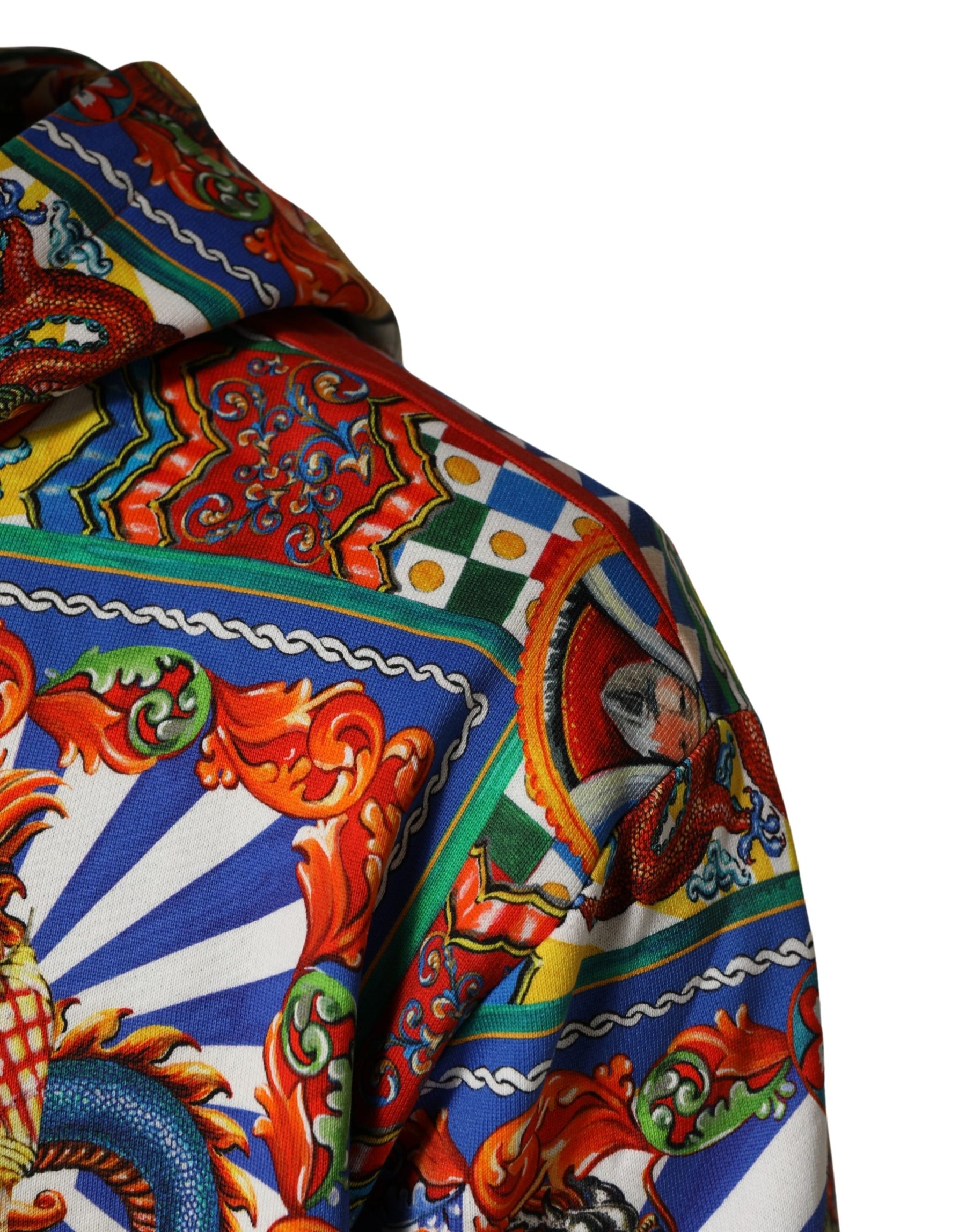 Dolce & Gabbana Multicolor Glamzilla Hooded Men Sweatshirt Sweater | Regal Royce