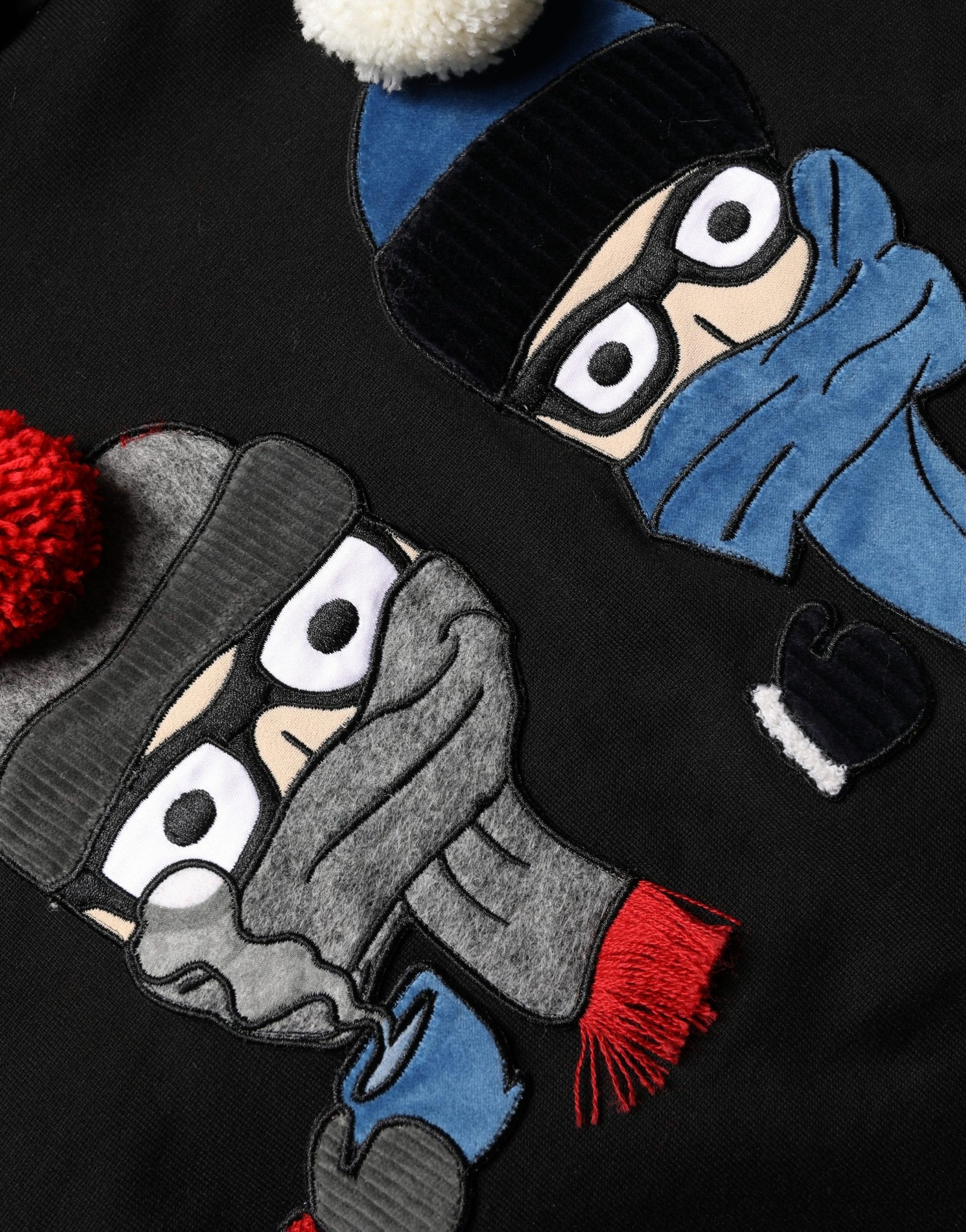 Dolce & Gabbana #dgfamily Black Cotton Hooded Men Sweatshirt Sweater | Regal Royce