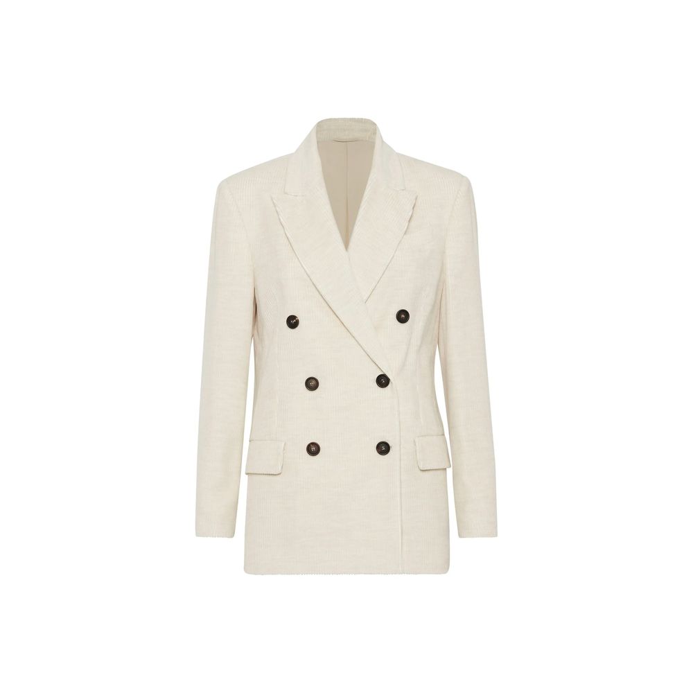 Brunello Cucinelli White Cotton Blazer | Regal Royce