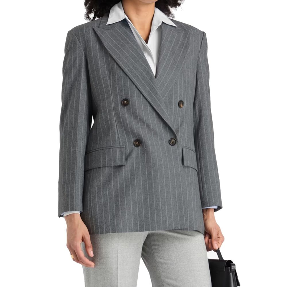 Brunello Cucinelli Gray Virgin Wool Blazer | Regal Royce
