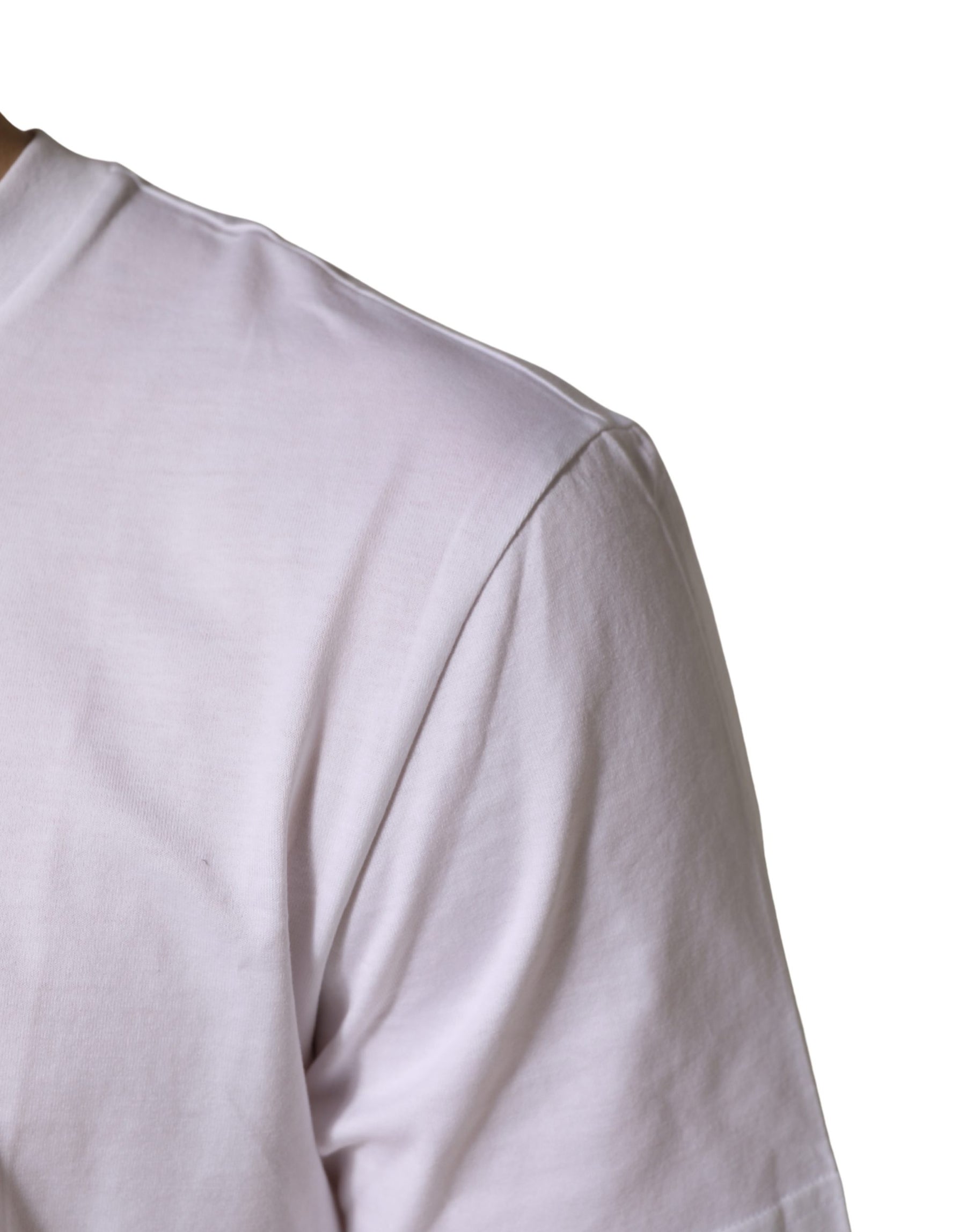 Dolce & Gabbana White DG Logo Print Short Sleeves Men T-shirt | Regal Royce