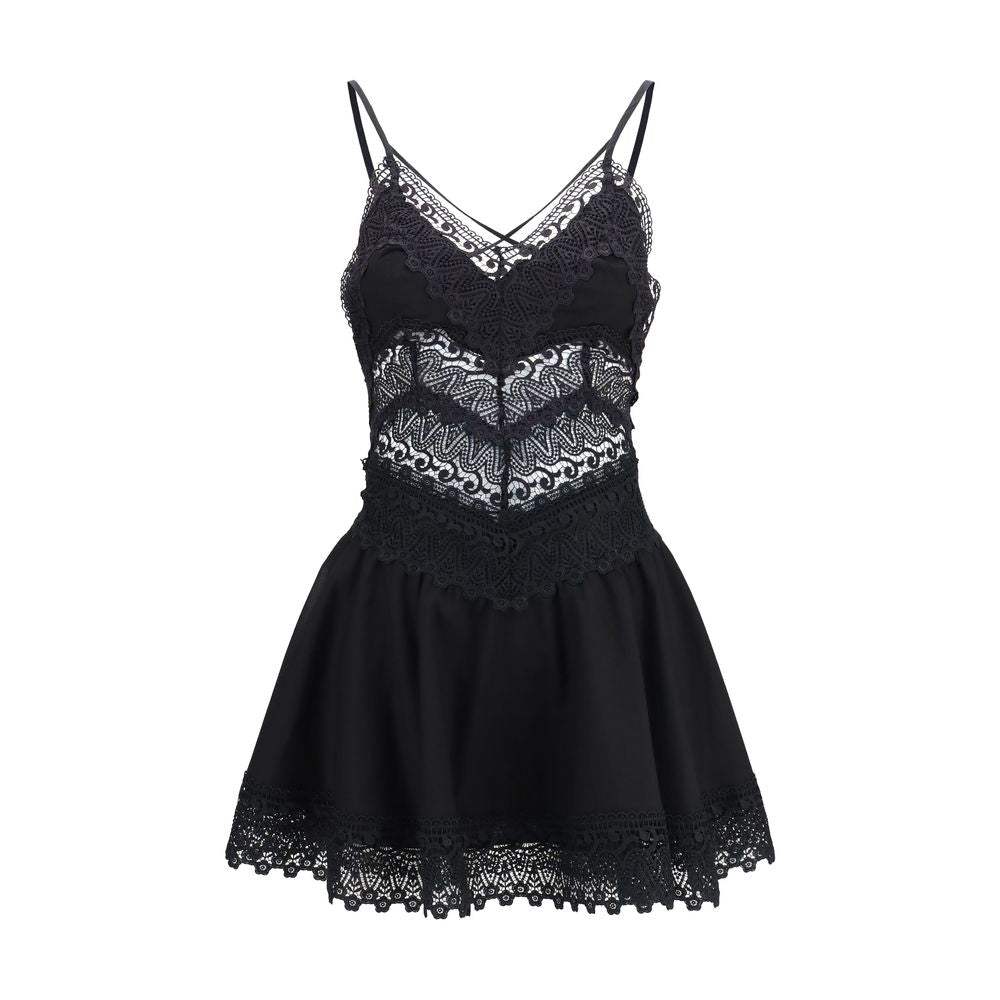 Charo Ruiz Black Cotton Casual Dress | Regal Royce