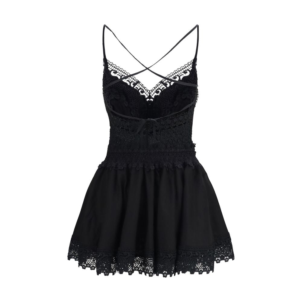 Charo Ruiz Black Cotton Casual Dress | Regal Royce