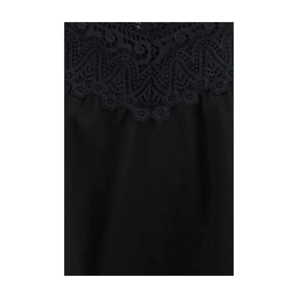 Charo Ruiz Black Cotton Casual Dress | Regal Royce