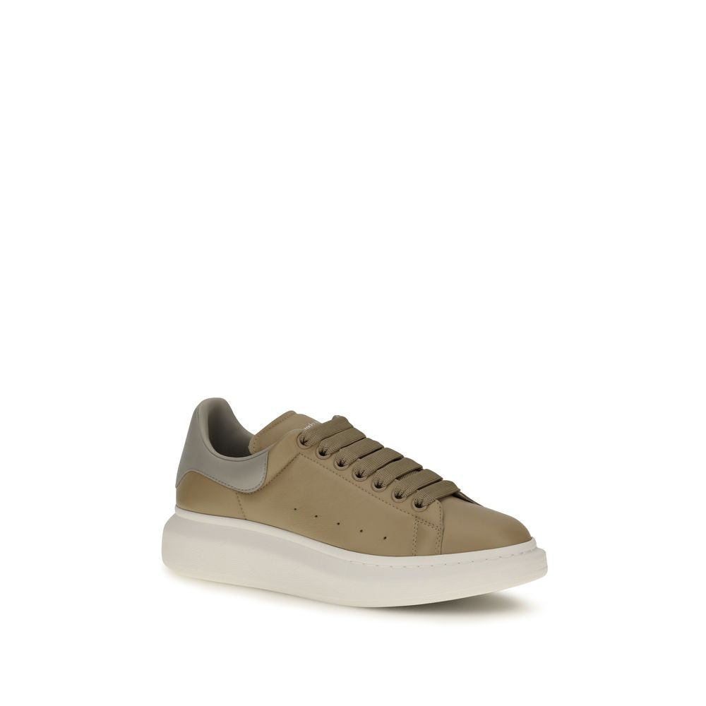 Alexander McQueen Beige Calf Leather Bos Taurus Platform Sneakers | Regal Royce