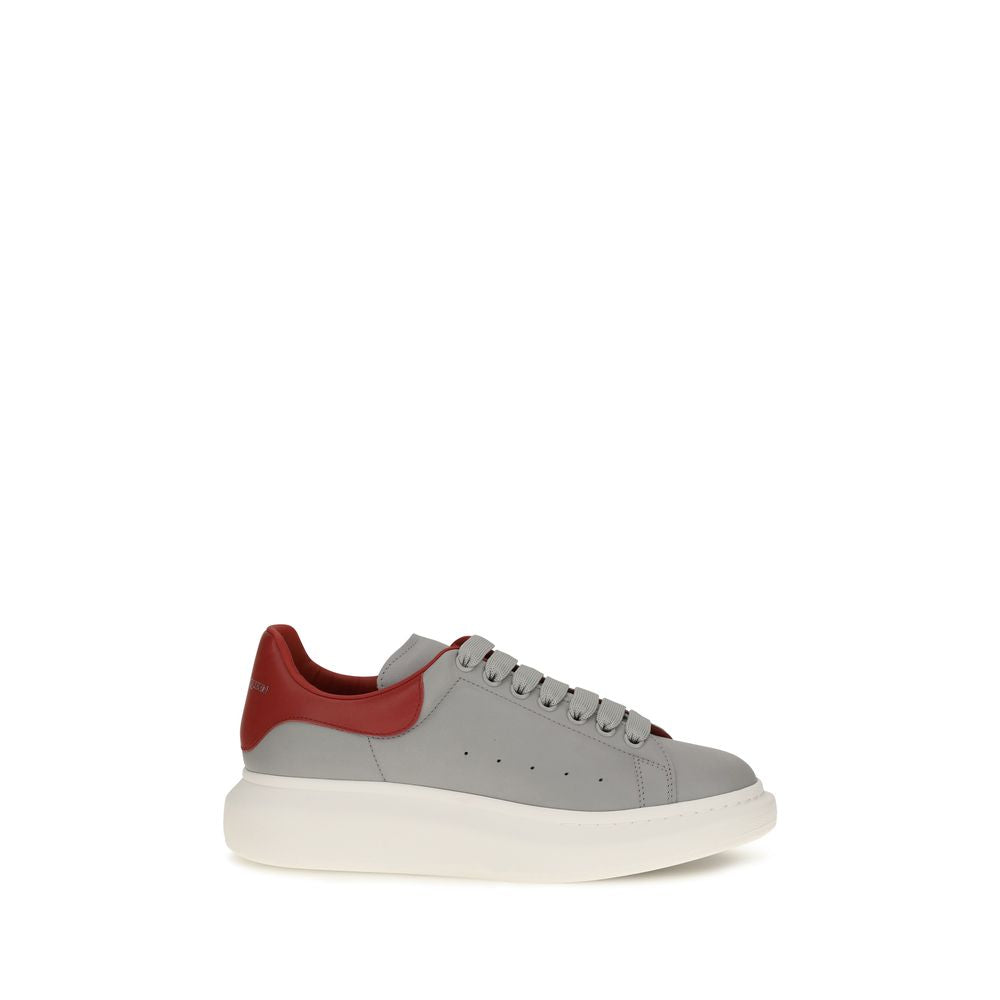 Alexander McQueen Gray Calf Leather Bos Taurus Platform Sneakers | Regal Royce