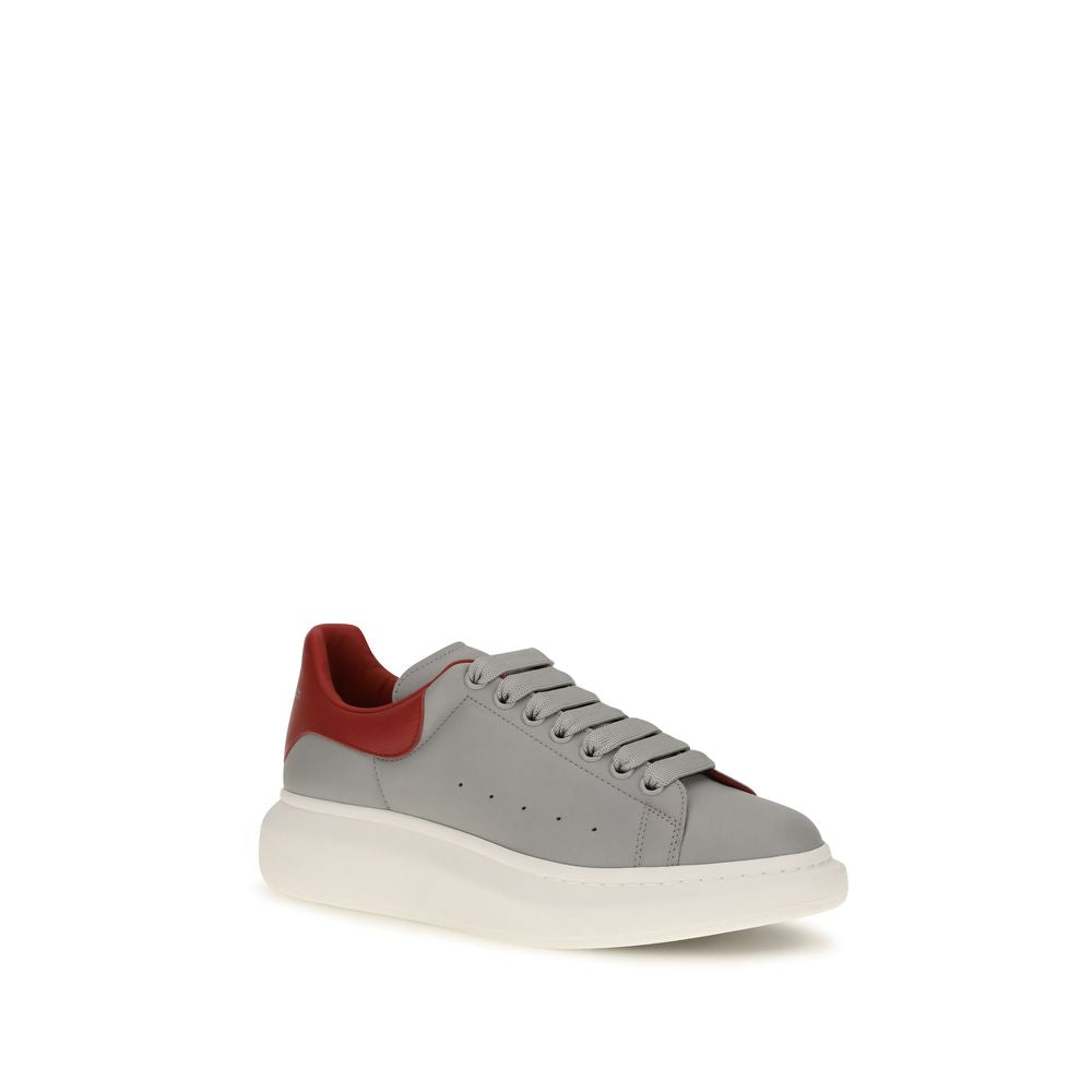 Alexander McQueen Gray Calf Leather Bos Taurus Platform Sneakers | Regal Royce