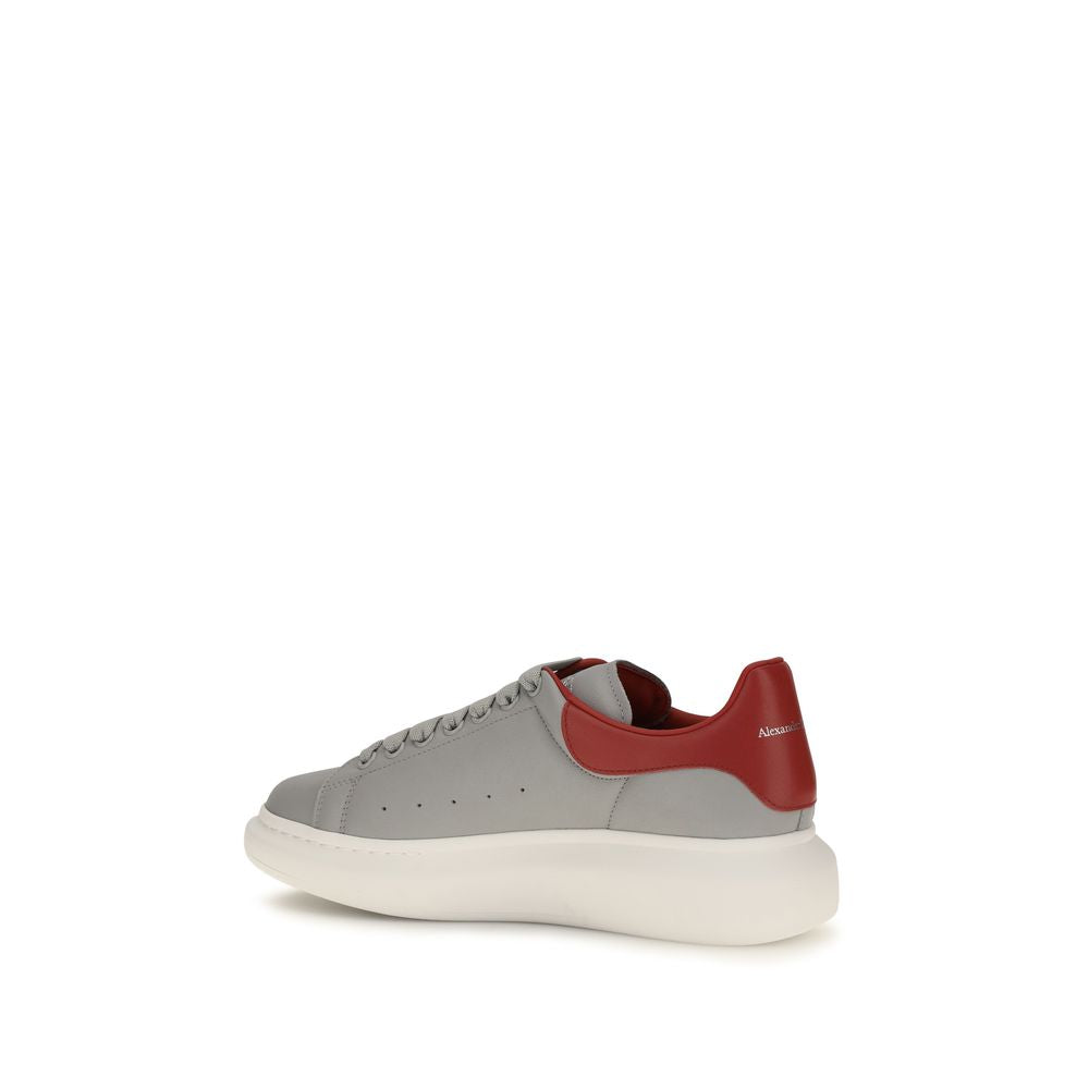 Alexander McQueen Gray Calf Leather Bos Taurus Platform Sneakers | Regal Royce