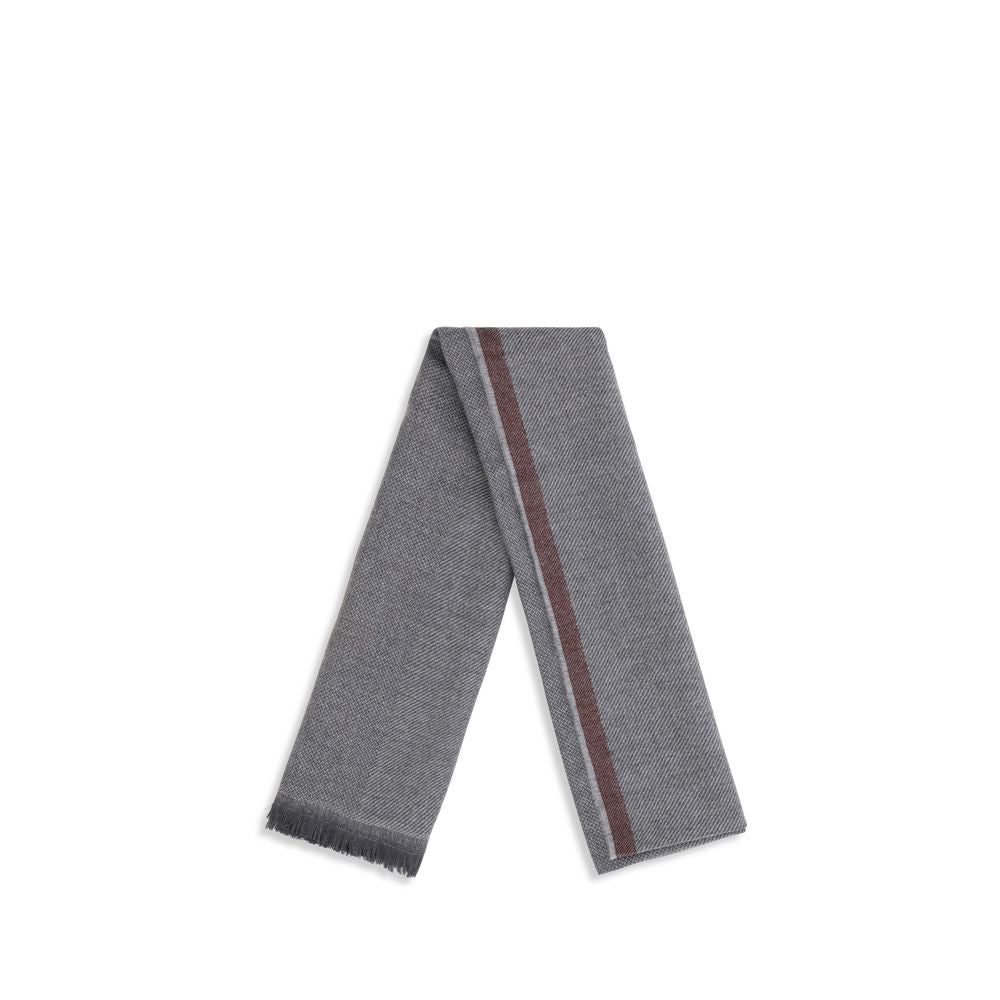 Brunello Cucinelli Gray Cashmere Scarf | Regal Royce