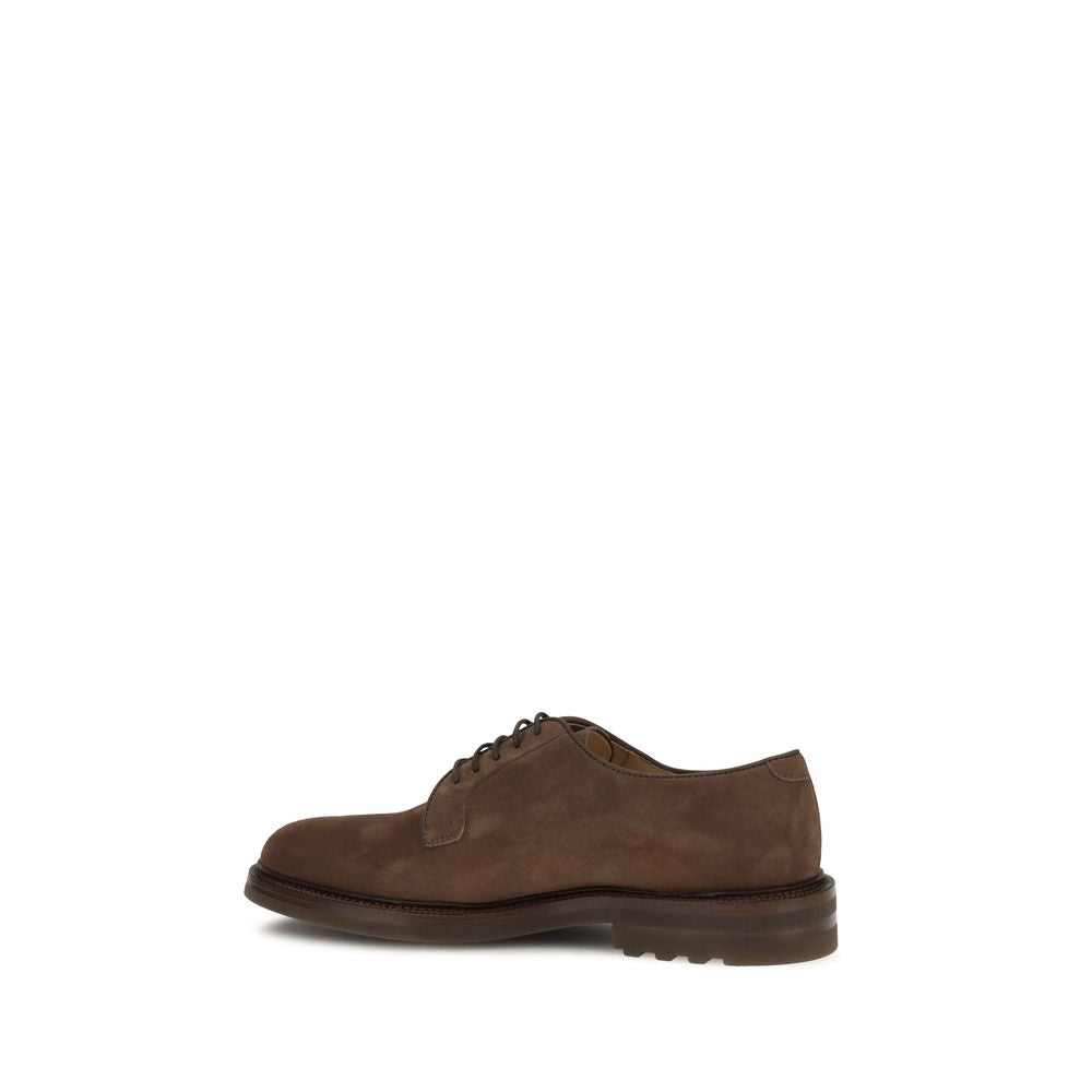 Brunello Cucinelli Brown Calf Leather Bos Taurus Oxfords And Derbies | Regal Royce
